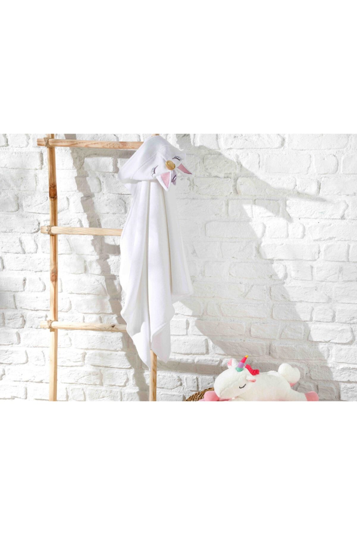 English Home Unicorn Çocuk Plaj Havlusu 60x120 Cm Beyaz