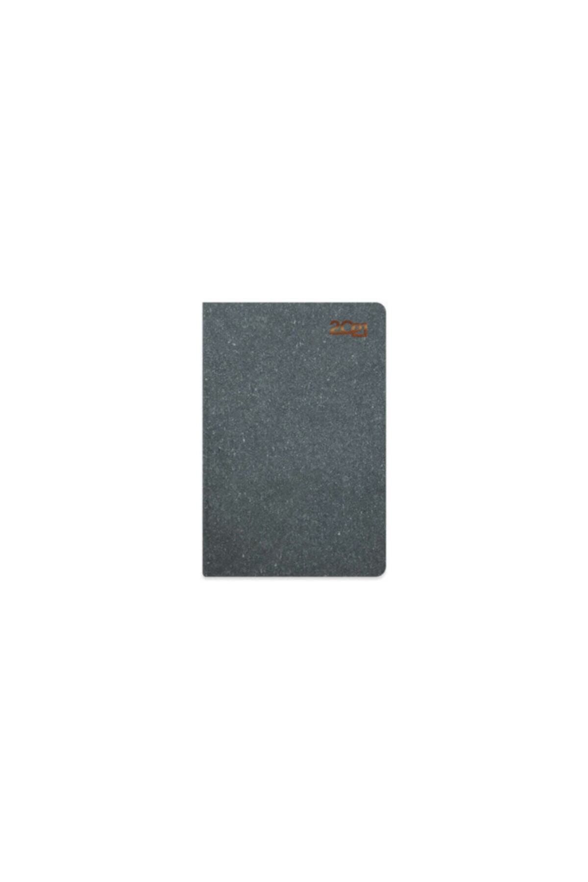 KESKİN COLOR 2022 Haftalık Cep Ajandası Salpa Deri Kapak 8x12 Cm. Aj-76 Koyu Gri