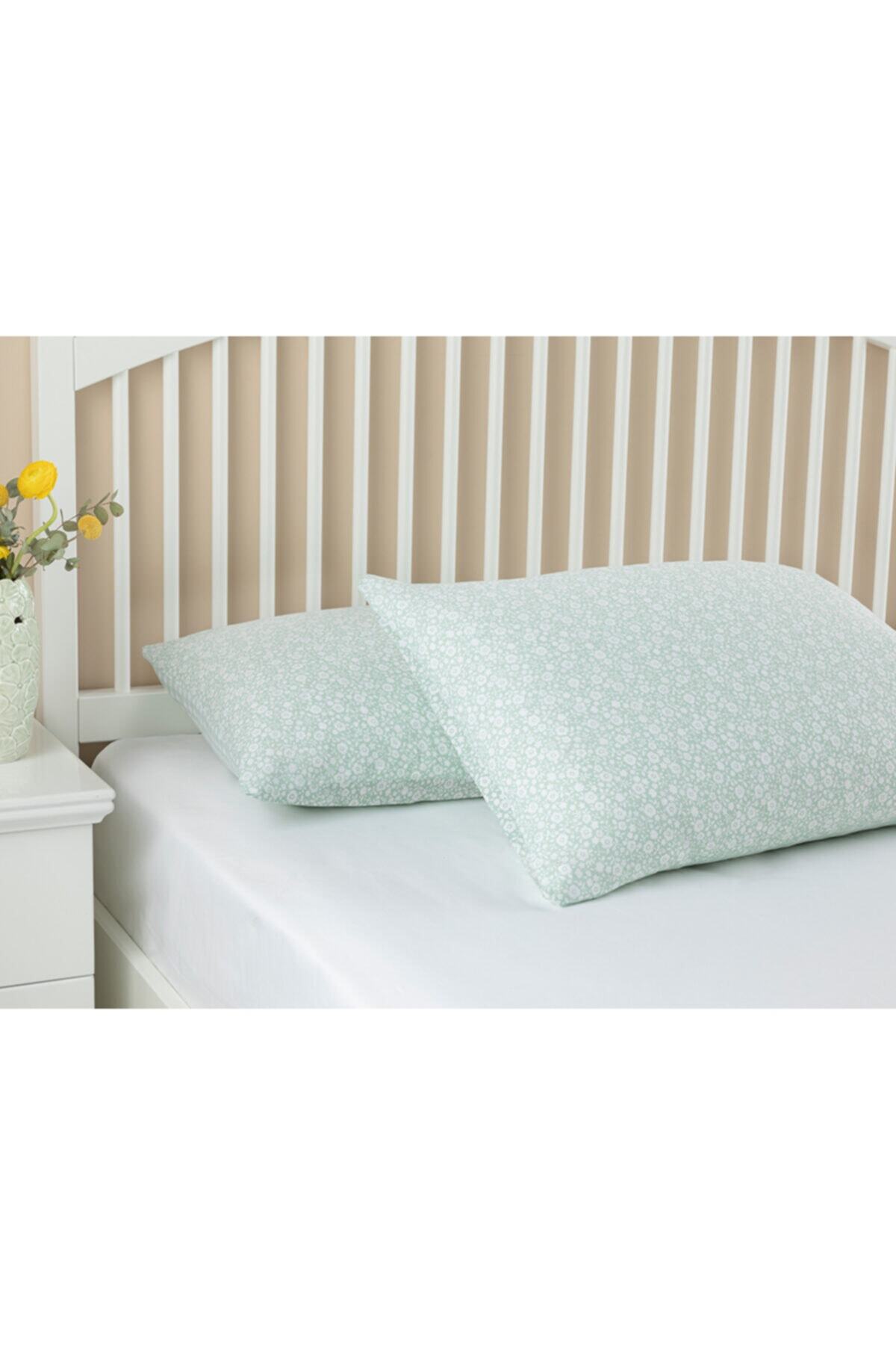 English Home Liberty Blossom Pamuklu 2'li Yastık Kılıfı 50x70 Cm Seledon