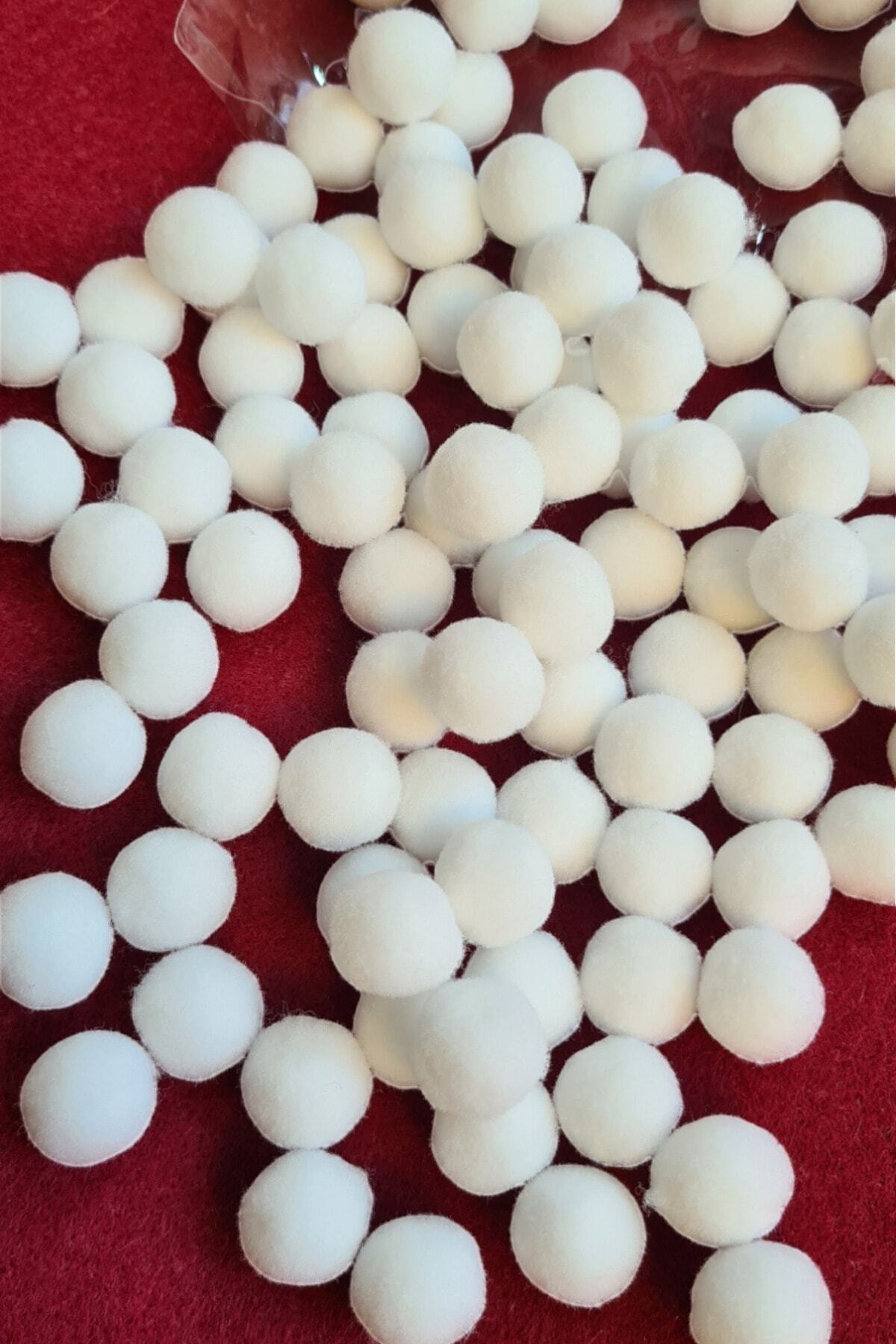 KARAASLAN 20mm Beyaz Ponpon 200 Adet