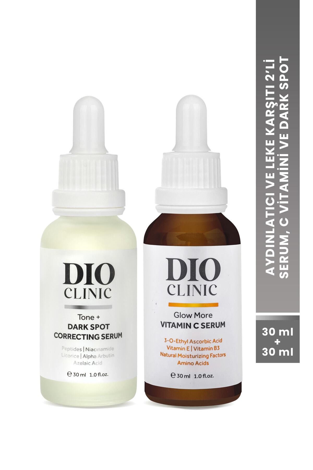 Dio Clinic Aydınlatıcı Ve Leke Karşıtı 2’li Serum, C Vitamini Ve Dark Spot