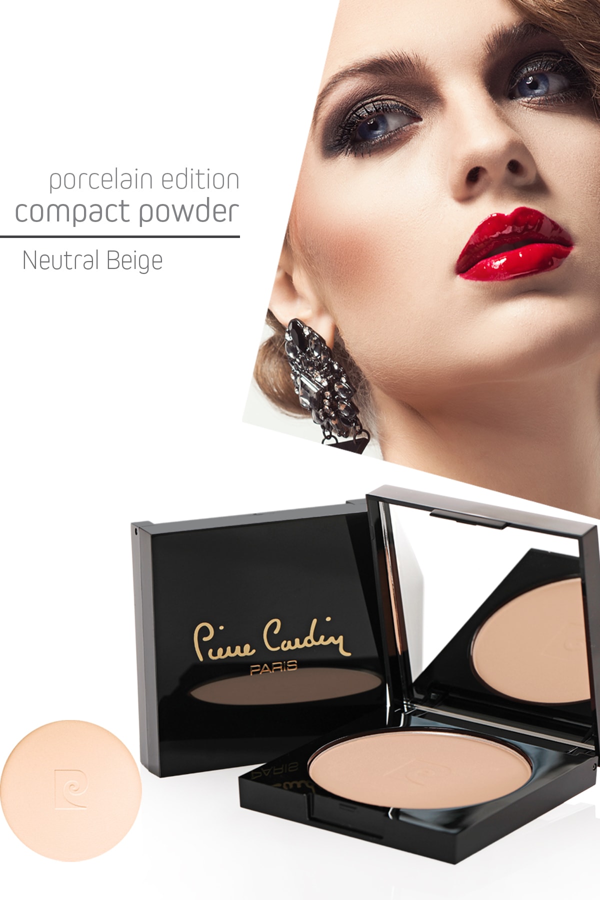 Pierre Cardin Porcelain Edition Compact Powder - Pudra - Neutral Beige