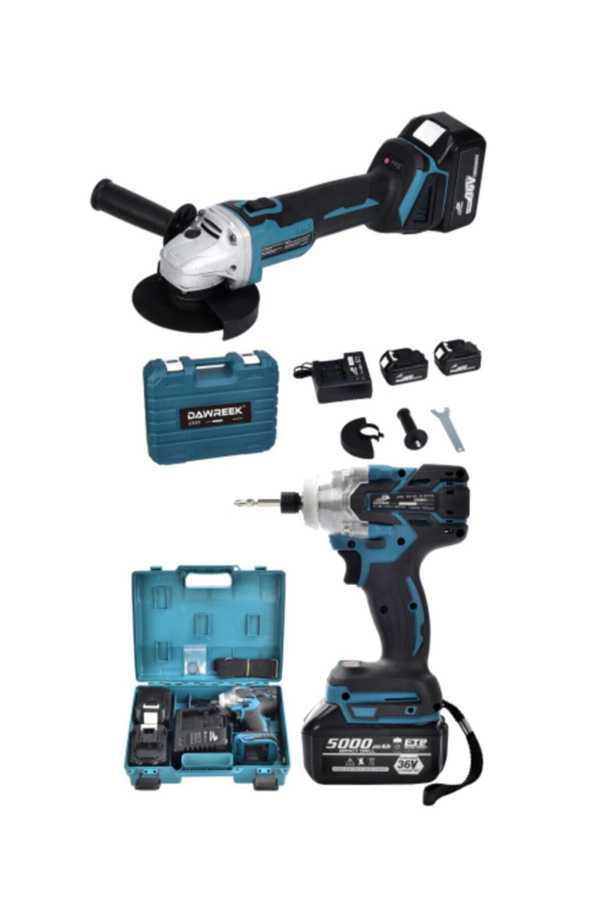 Dawreek 4 Adet Uyumlu Bataryalı Yeni Nesi Kömürsüz 125mm Sipral Ve Kömürsüz Torklu Vidalama