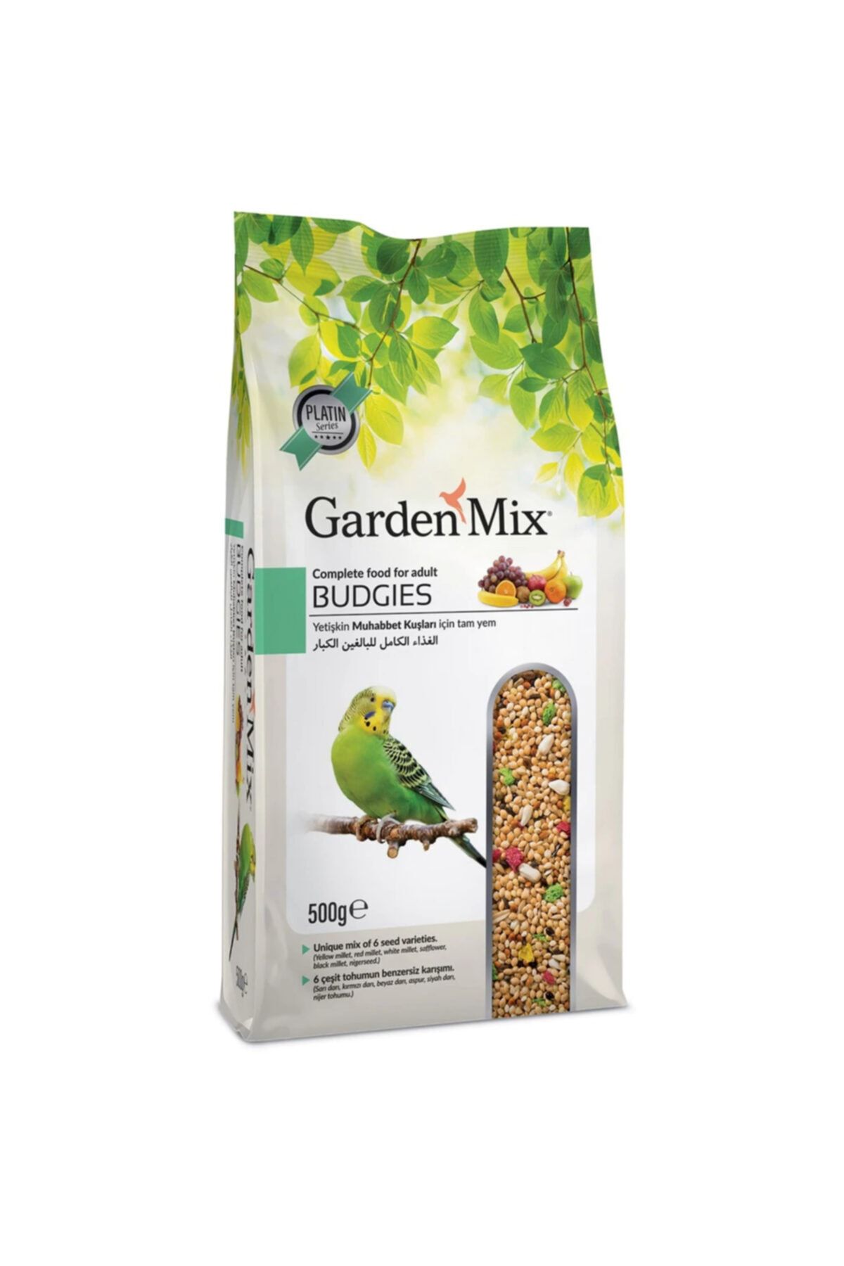 JES PET SHOP Garden Mix Muabbbet Kuşları Için Tam Yem Meyveli 500 G