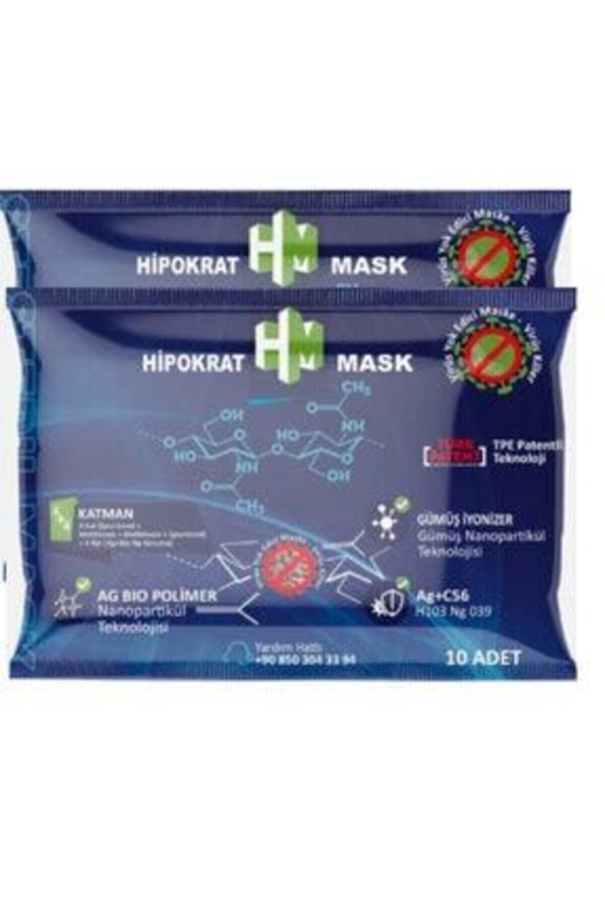 HİPOKRAT MASK 4+4 Katlı Cerrahi Maske 10x2 li Paket