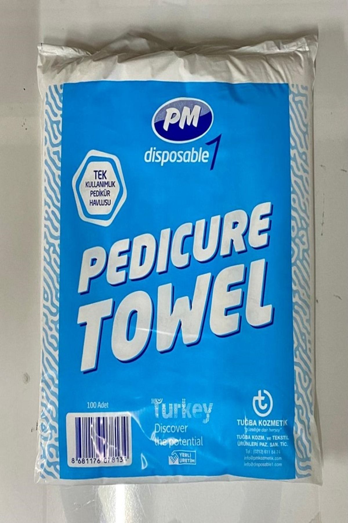 PM Tek kullanımlık pedikür havlusu 40x40cm 50 adet / paket