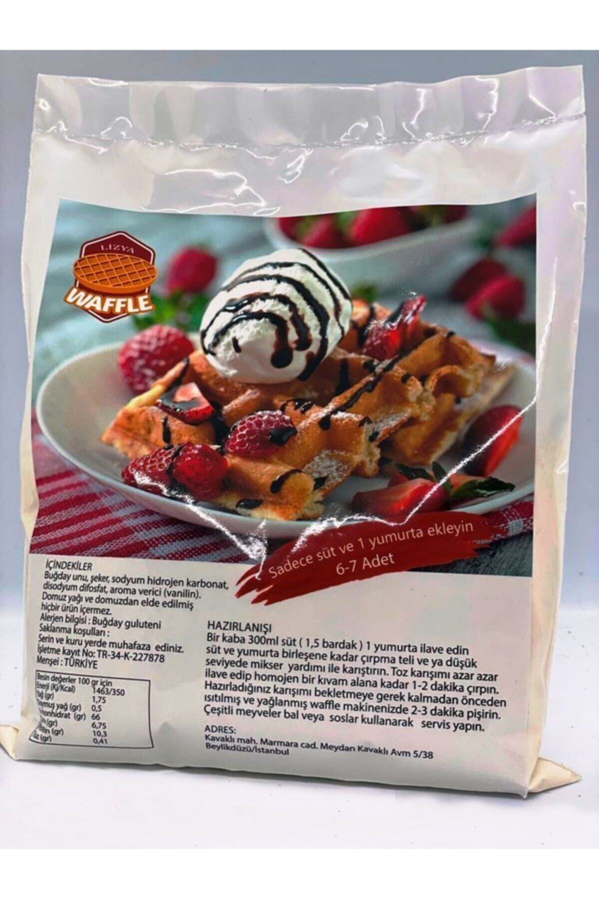 LİZYA Waffle Mix Toz Karışımı 250 Gr*4 Adet Waffle Yapımı Waffle Tozu Waffle Hamuru