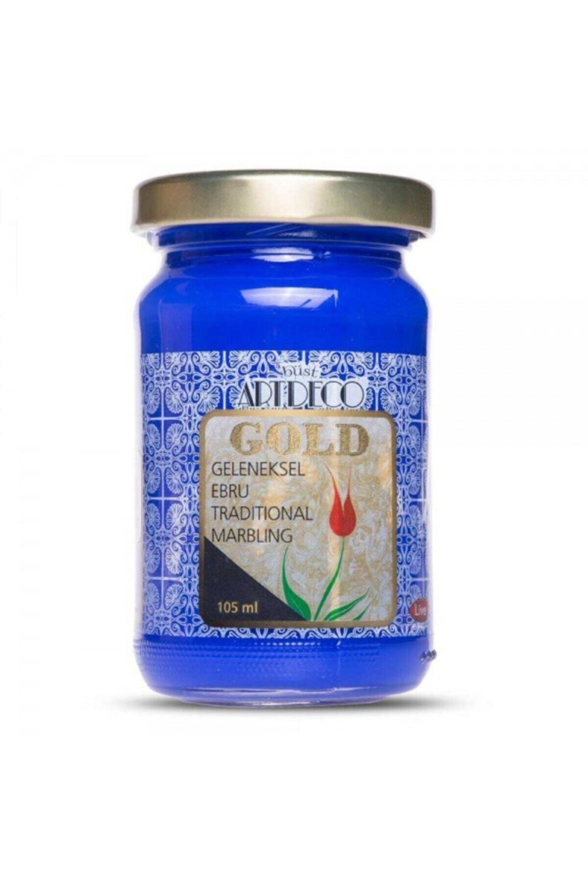 Artdeco Gold : Geleneksel Ebru Boyası : 105 Ml : Koyu Mavi 446 S.4