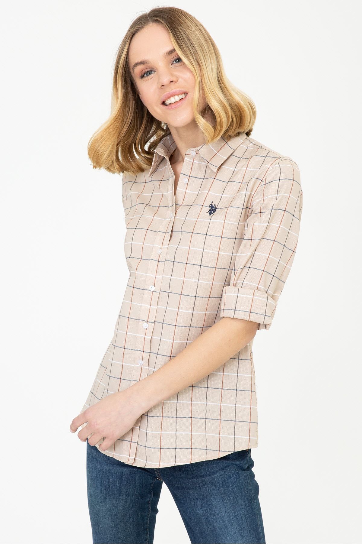 U.S. Polo Assn. Kahverengi Kadın Gömlek