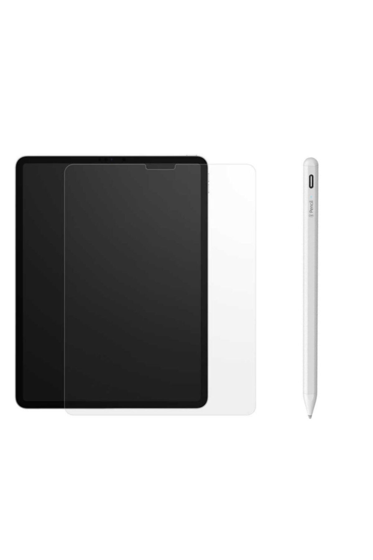 wowlcraft wowlett Apple Ipad Pro 12.9 2021 Uyumlu Pen Çizim Tasarım Yazı Kalemi + Paperlike Kağıt Hissi Ekran Koruyucu
