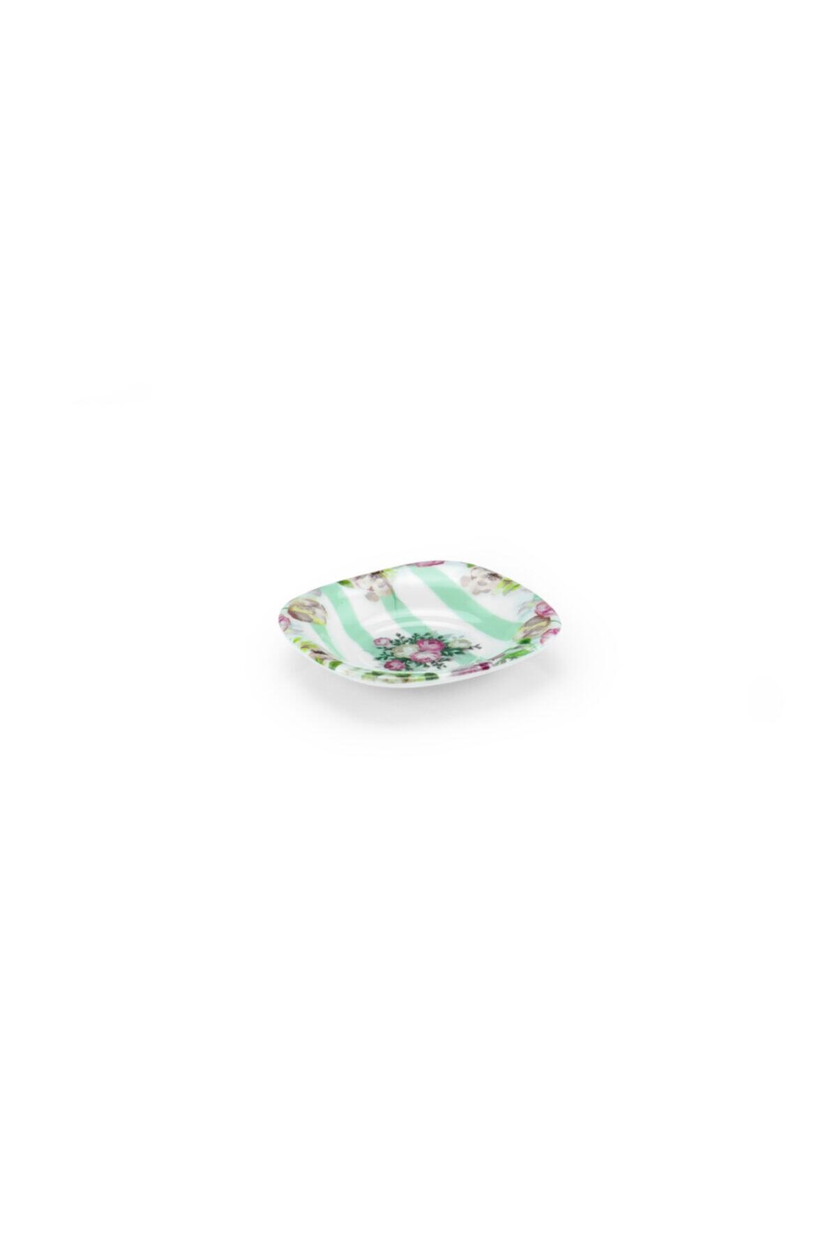 Özgül Melamin Oval Çay Tabağı 12'li Takım 10,3x10,3 cm
