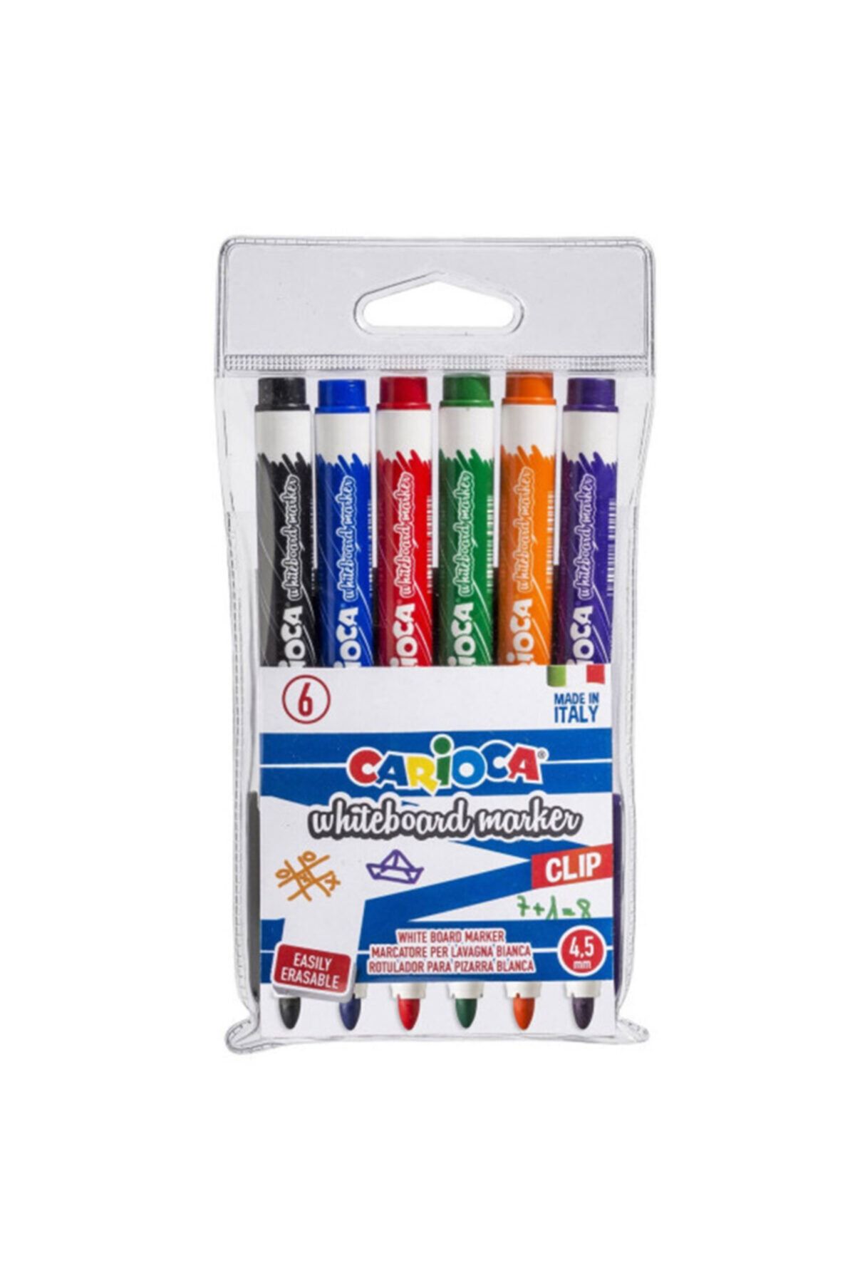 CARIOCA Yılın Ilk Fırsatları - Carioca Beyaz Tahta Kalemi 6 Renk 4,5 Mm 42921 - ™ Beyaz At®