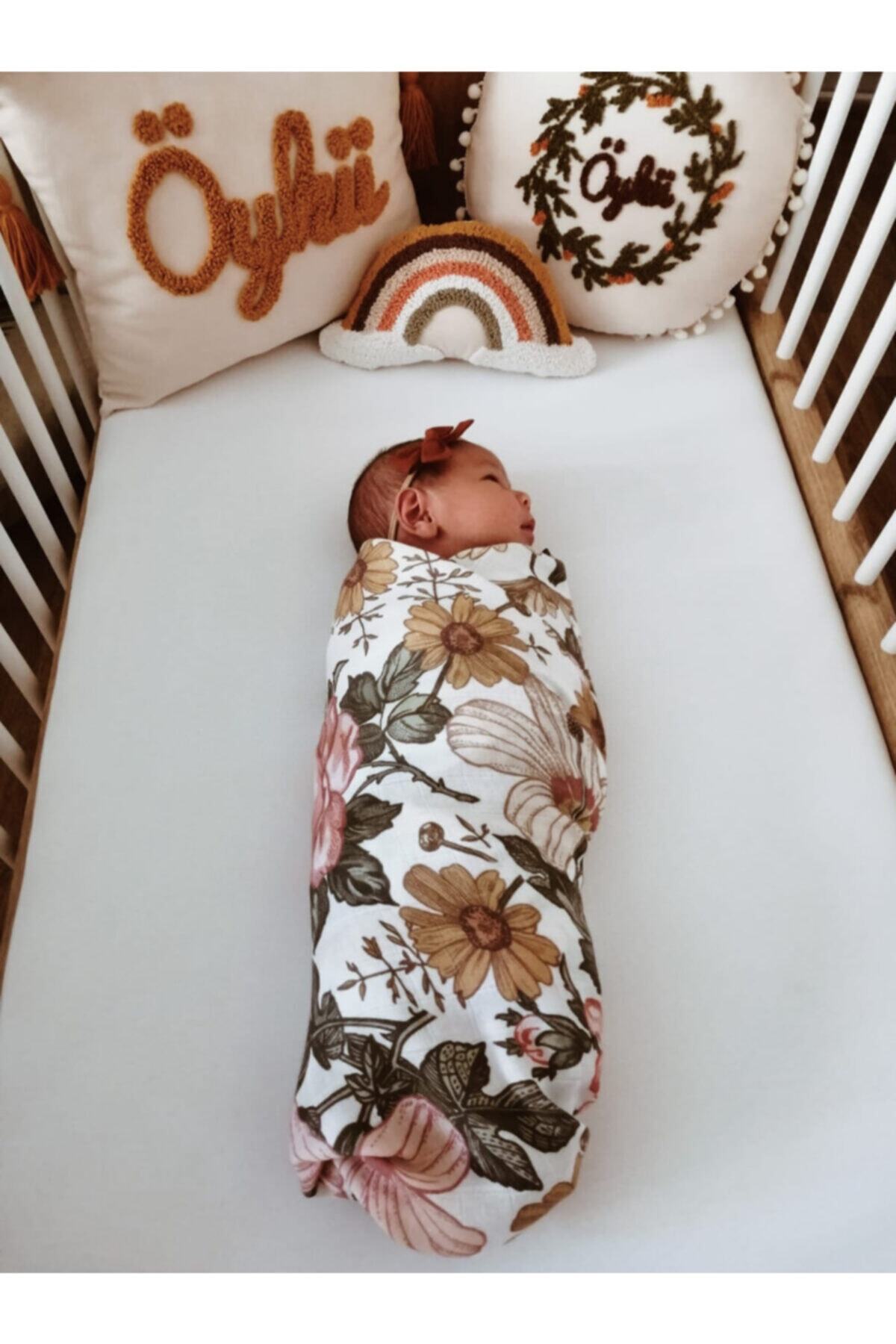 BABYBEK Vintage Rose Organik Müslin 120x120