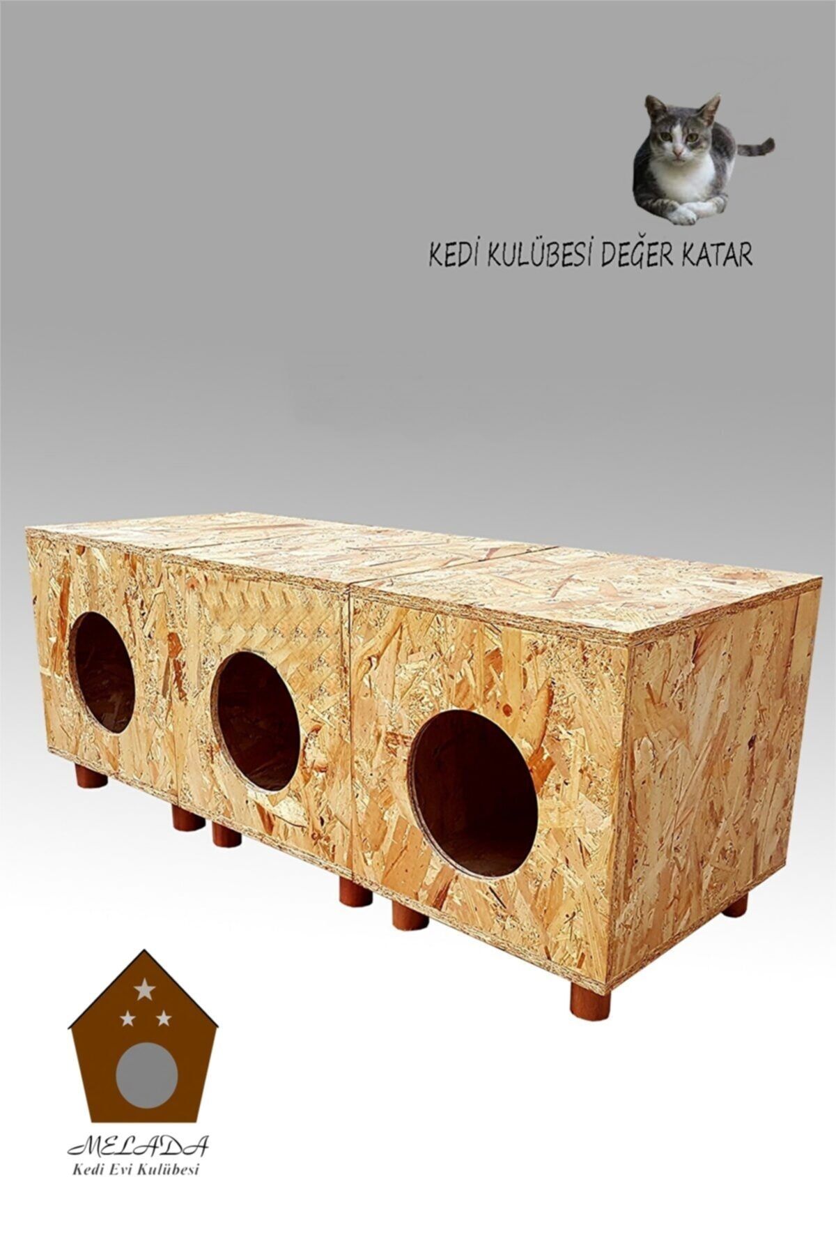 MELADA Natural - Dışmekan Suya Kara Dayanıklı Kulübe. 3'lü