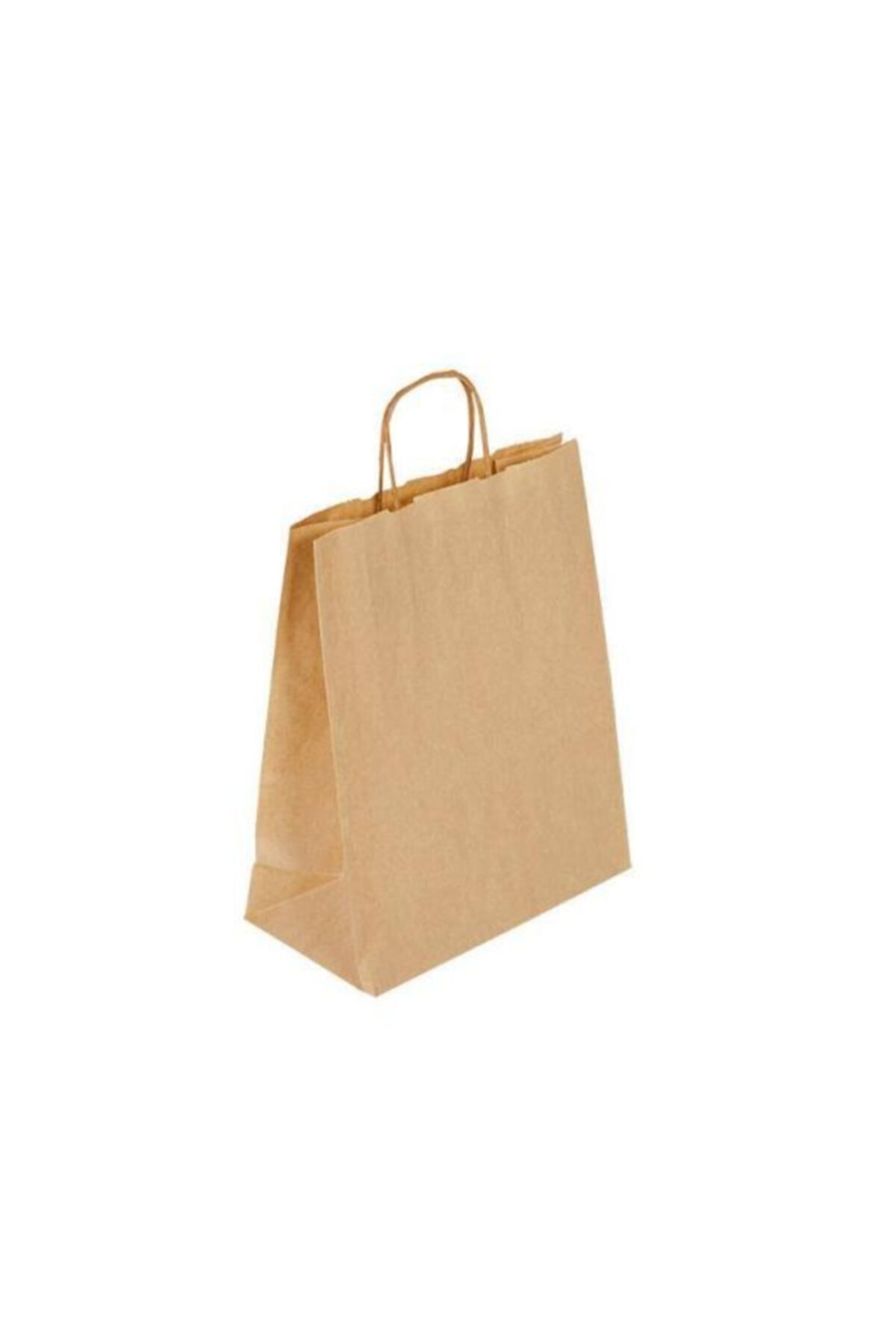 Morpack Burgu Saplı Kraft Çanta - Kraft Poşet 1000 Adet, 32 Cm X 12 Cm X 41 Cm