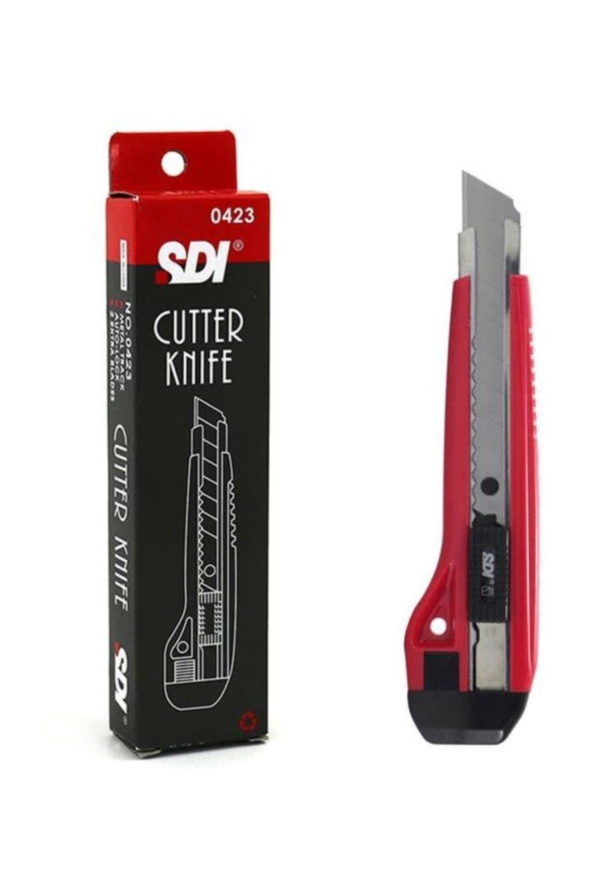 Sdi Maket Bıçağı Geniş Otomatik Kilitlemeli Metal Ağızlı 2 Yedekli