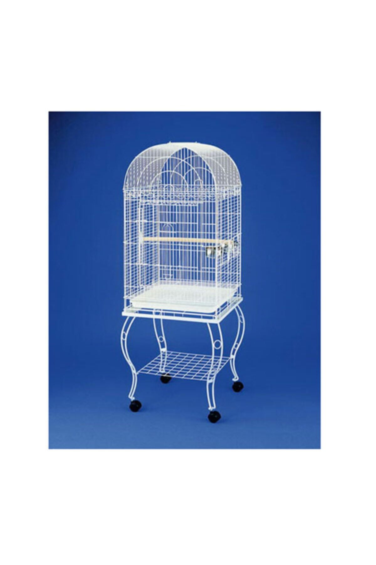 Qh Pet Cage Sehpalı Papağan Kafesi Beyaz
