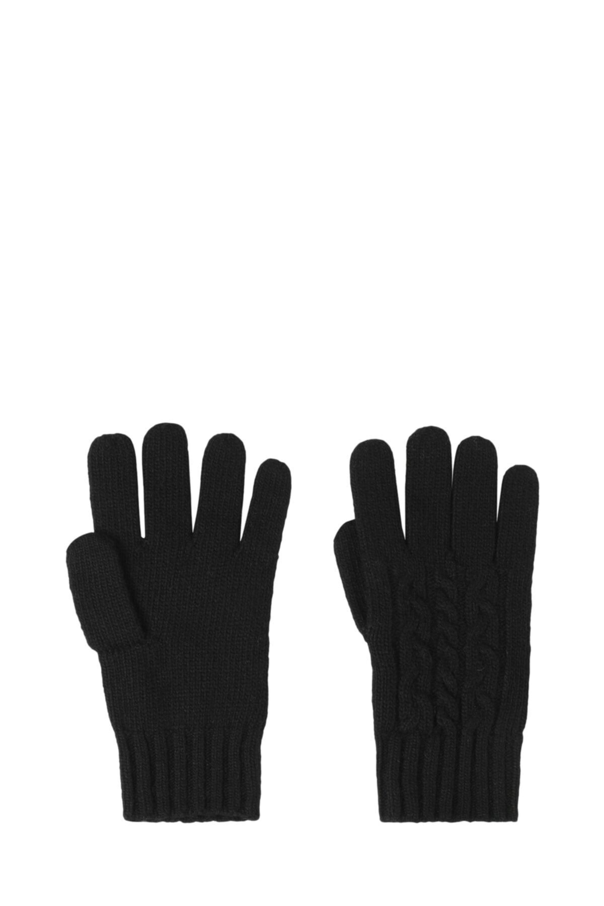 GaniGani Çift Katlı Unisex Siyah Eldiven