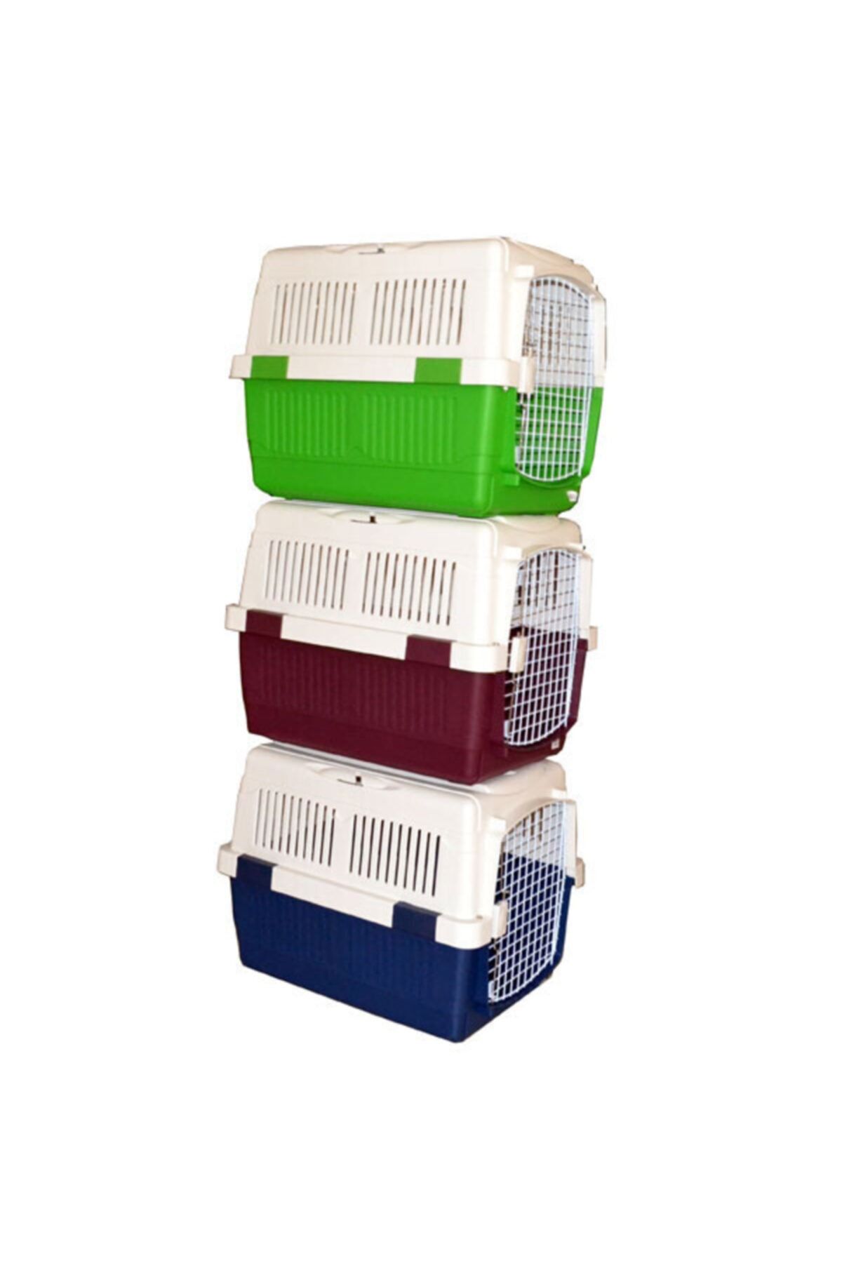 Qh Pet Cage Köpek Taşıma Kabı Metal Kapılı Yeşil