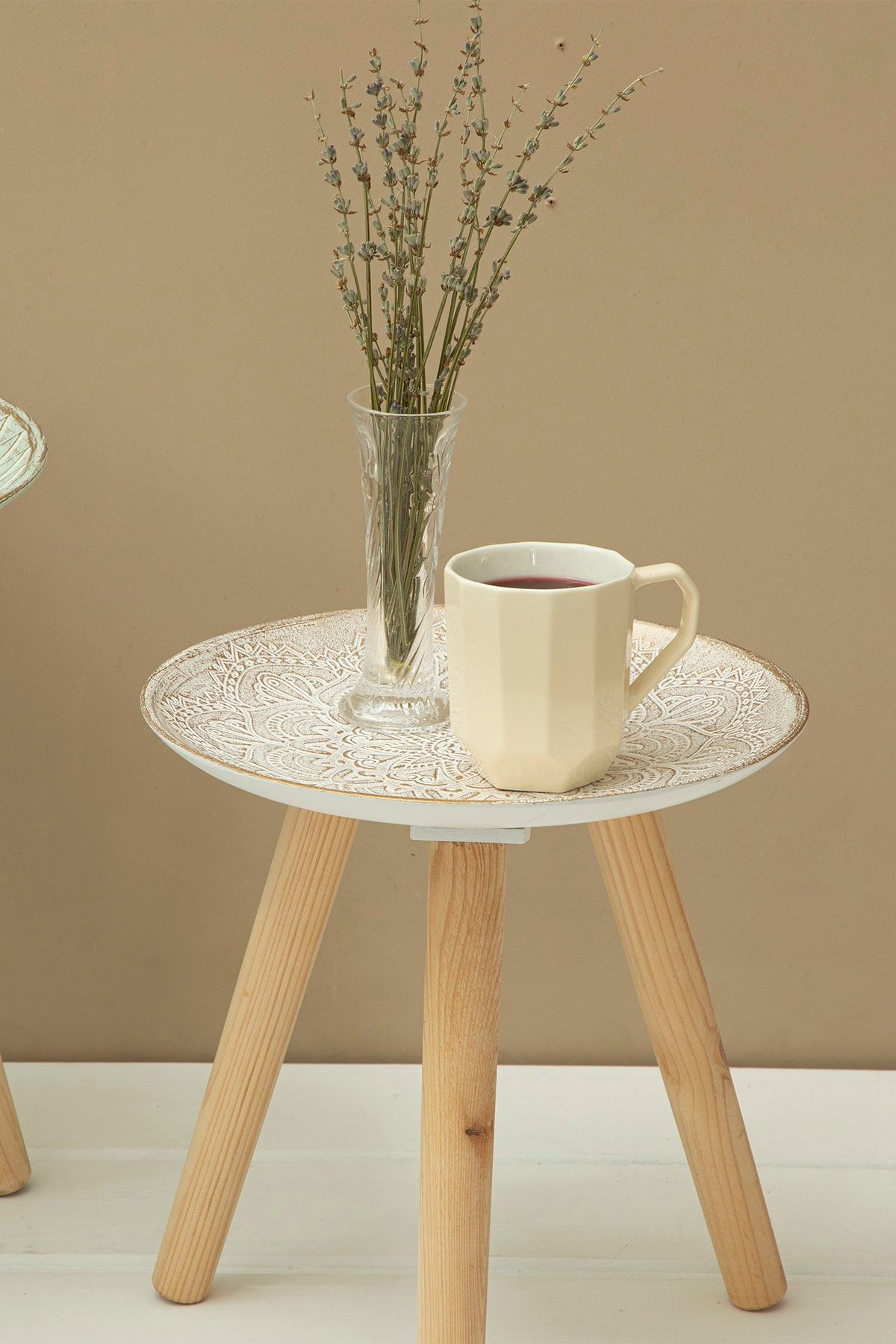English Home Marcel Sehpa 30x30x30 Cm Krem
