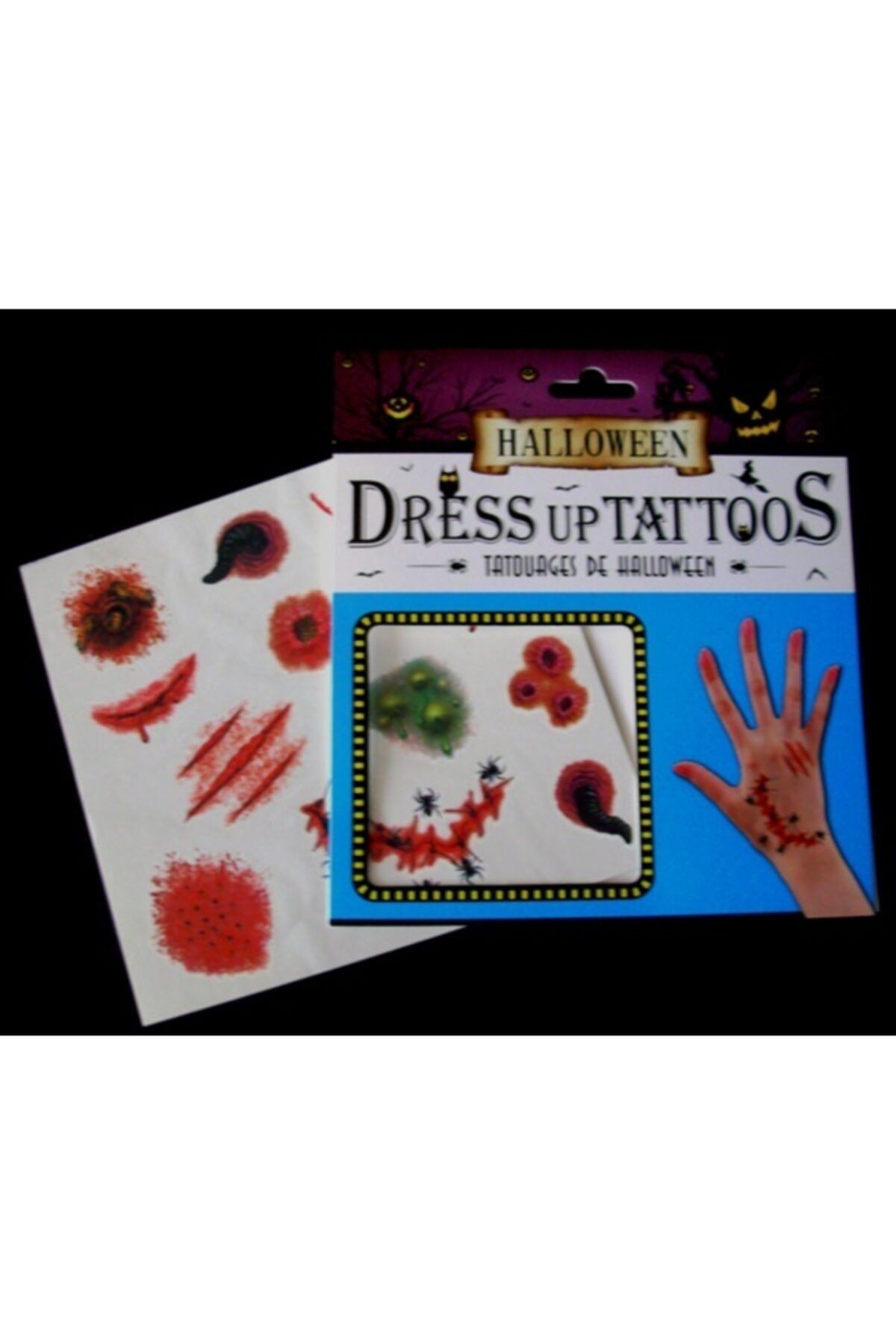 sinerjishop Cadılar Bayramı Halloween Dövme Tattoos 12li Karışık Model