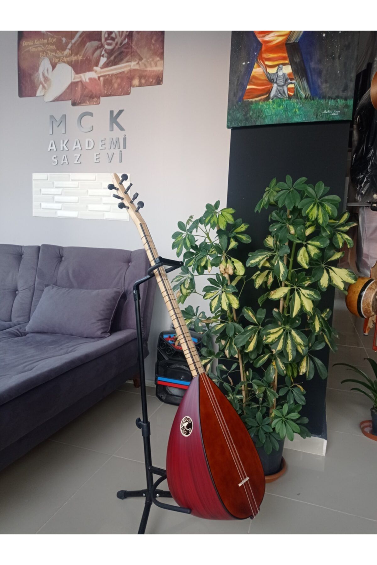 MCK AKADEMİ SAZ EVİ Kırılmaz Kompozit Hediyeli Uzun Sap Bağlama