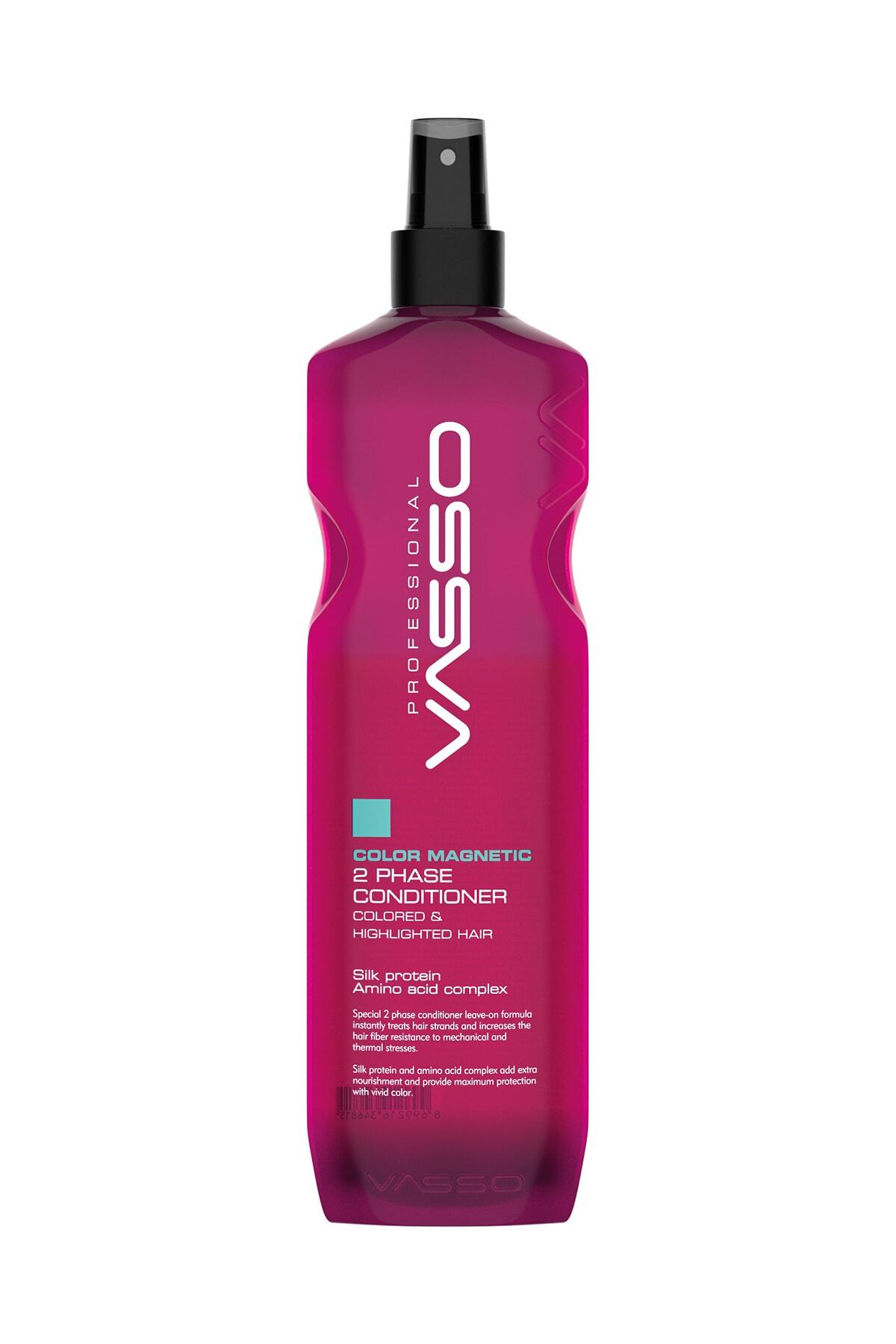 VASSO WOMEN Boyalı Saçlar Için Ipek Proteinli Çift Fazlı Durulanmayan Parlaklık Veren Sprey Krem 460 ml
