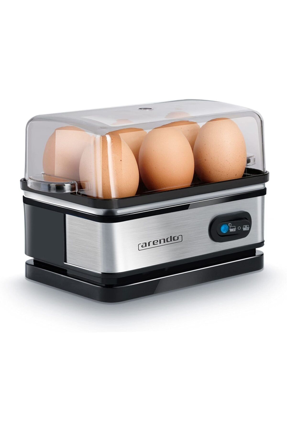 Arendo Yumurta Pişirici Paslanmaz Çelik Sıcak Tutma Fonksiyonlu - Gösterge Işıklı Devirme Fonks