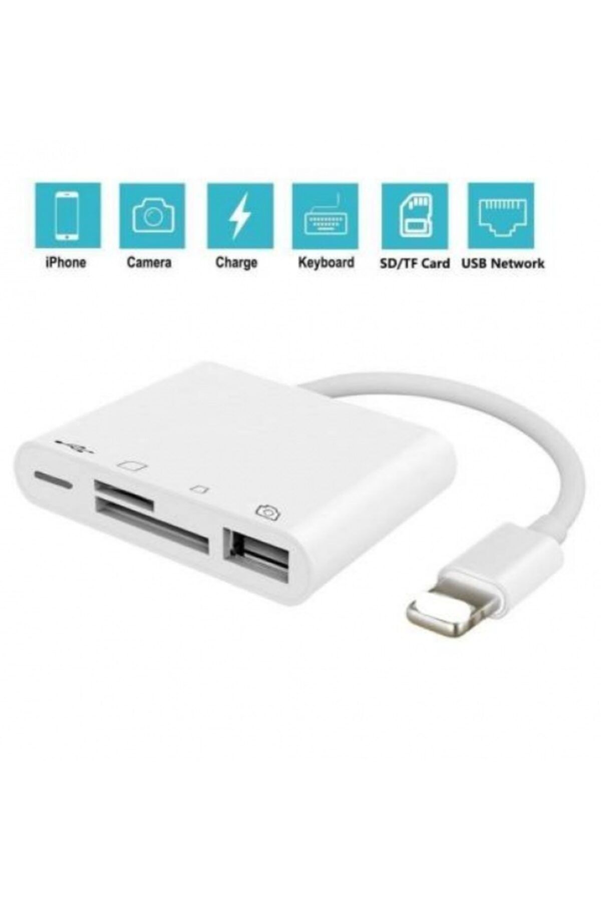 Maf Aksesuar 4in1 Iphone,ipad Lightning To Tf,sd Card Usb Kamera Adaptörü Nk108l