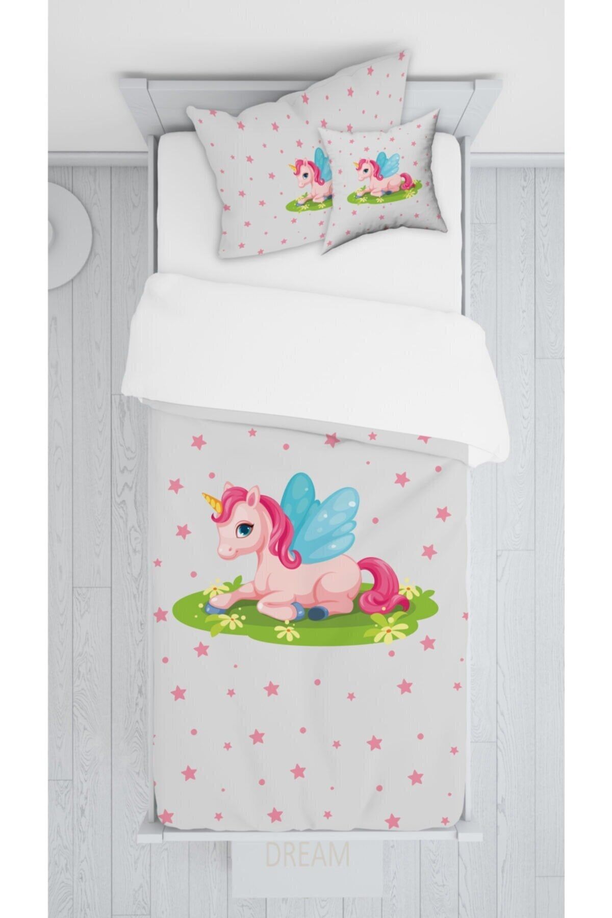 Consept Home Outlet Unicornlu Sadece Yatak Örtüsü