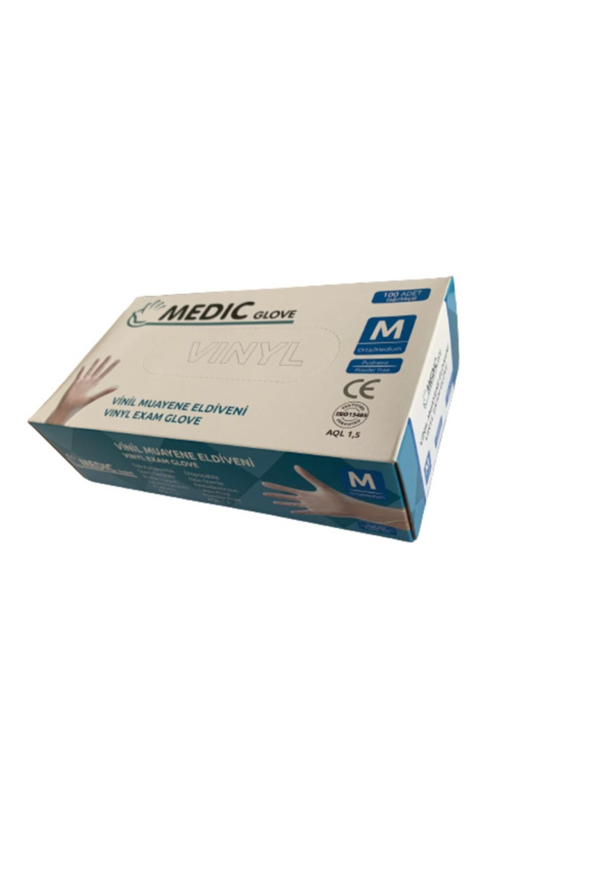 Medic Glove Medıc Glove Şeffaf Pudrasız Vinil Muayene Eldiveni100'lü X 5 Paket
