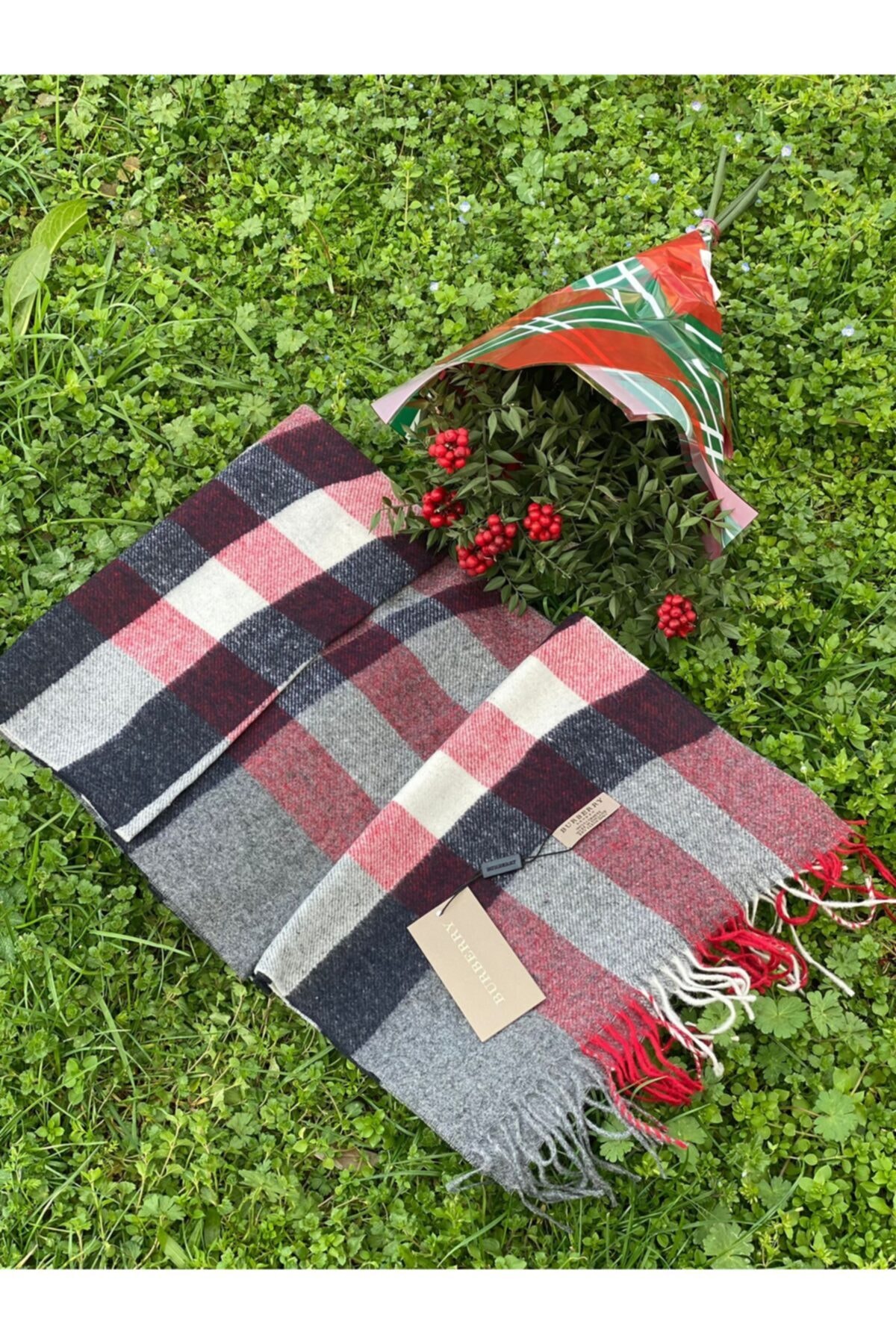 JAYLA BOUTİQUE Ekose Kaşmir Atkı