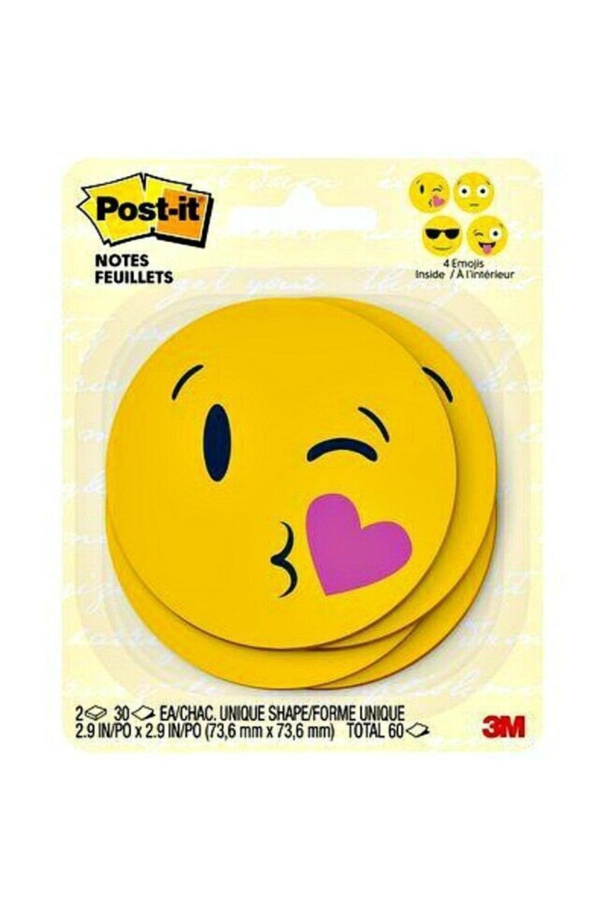3M Post-it Emoji Tasarım 2x30 Yaprak 70x70mm