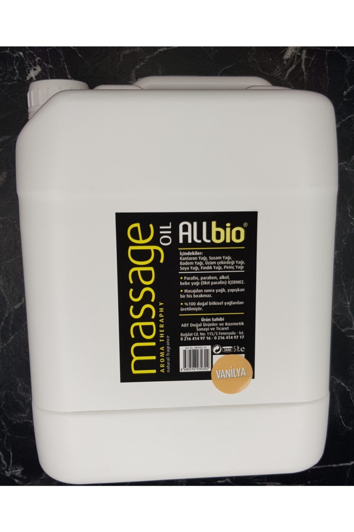 ALLBİO Masaj Yağı Vanilya 5 lt