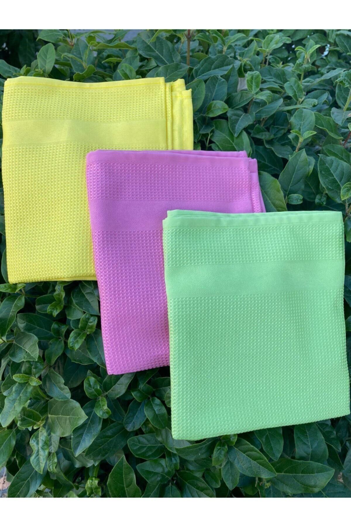 adisda ( 6 Adet ) Cam Bezi Mikrofiber Genel Temizlik Bezi Çok Renkli 42 X 68 Cm