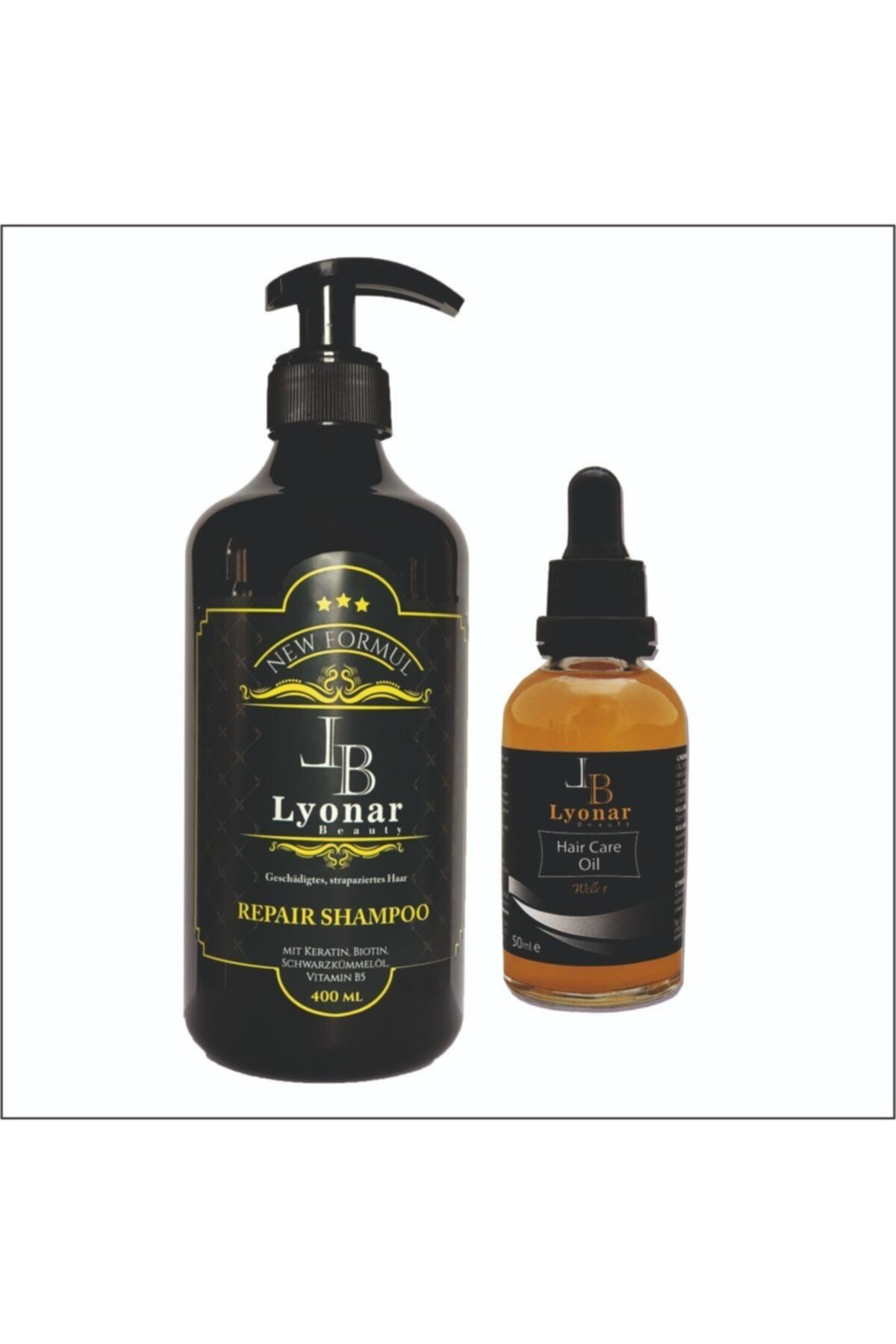 Lyonar Saç Bakım Seti Çörek Otu Şampuanı 400 ml+ At Kuyruğu Yağı 50 ml