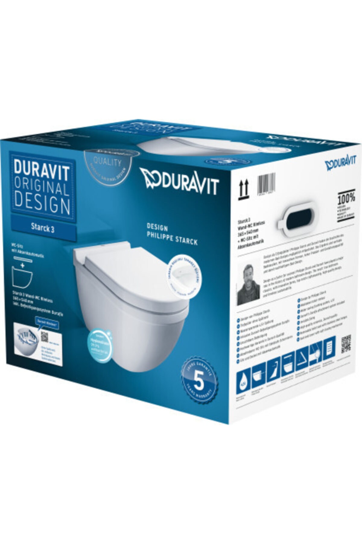 Duravit Starck 3 Rimless® Asma Klozet +klozet Kapağı 45273900a1