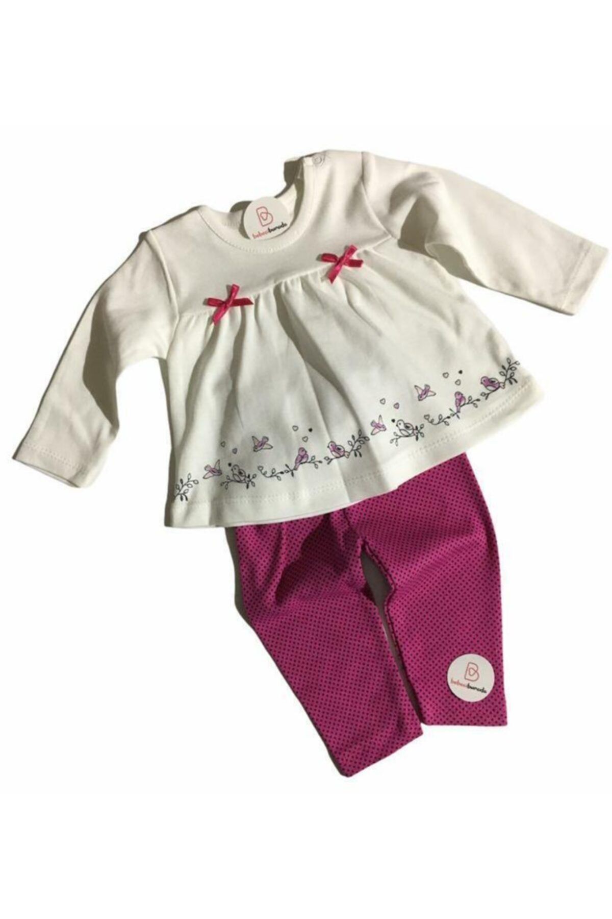 BEBECİBURADA Kuşlu Kız Bebek Takım