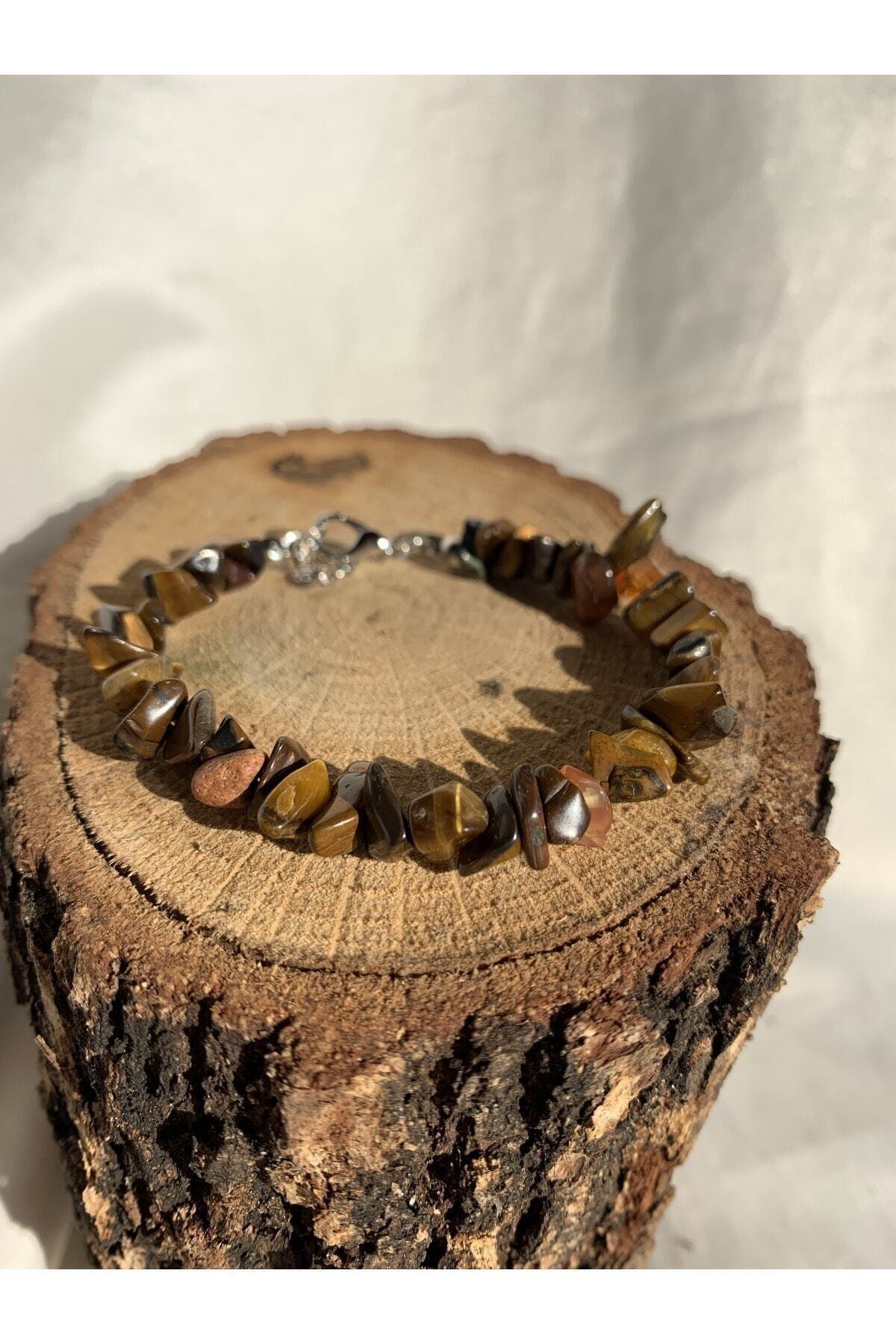 Dibati Accessories Doğal Kaplangözü Taşı Kırıktaş Bileklik