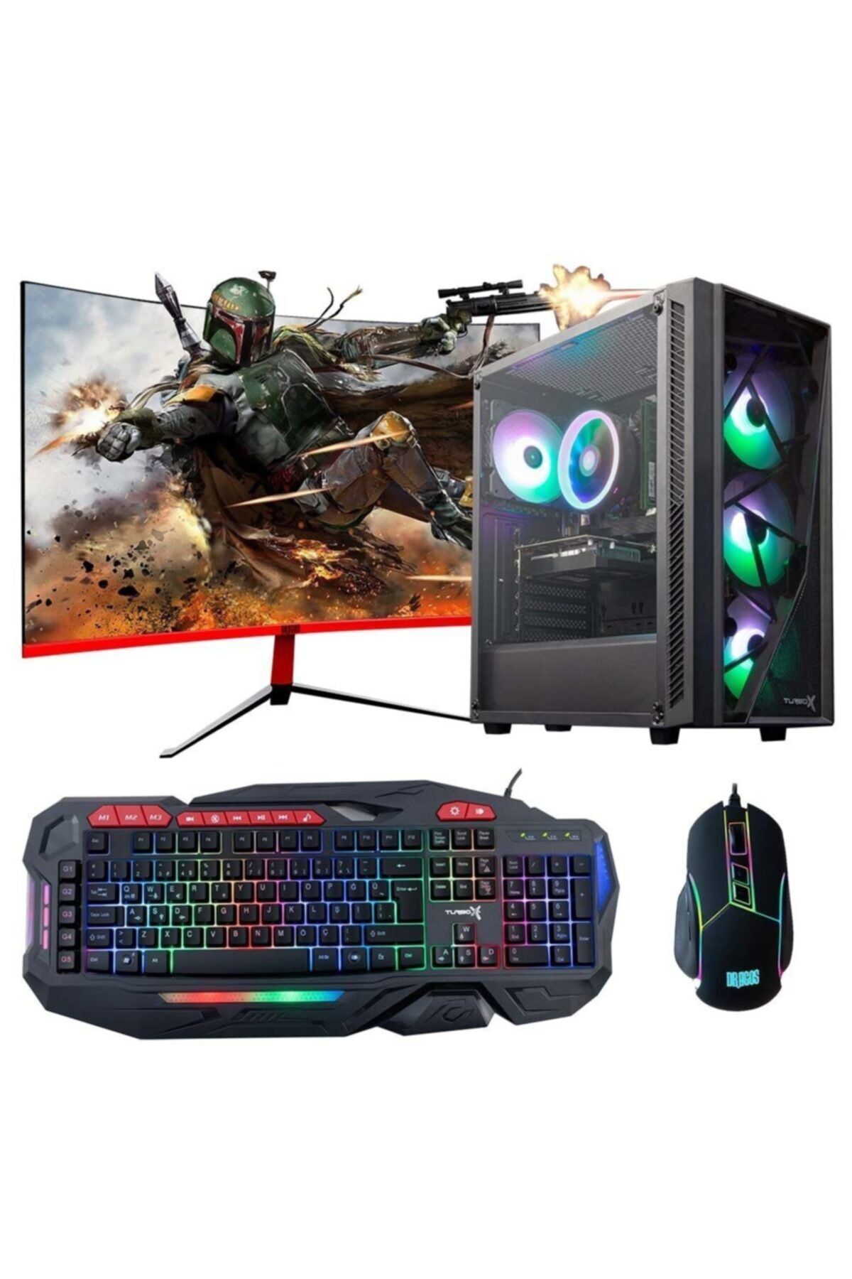 DRAGOS Drx927 I5 9400f 16gb Ram 256gb M.2 Nvme 4gb Gtx1050ti 27'' Curved Masaüstü Oyun Bilgisayarı