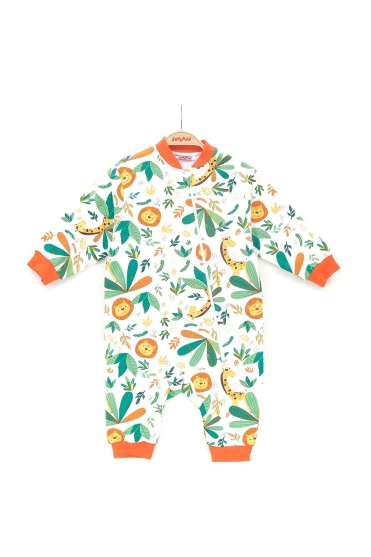 Zeyland Unisex Çocuk Desenli Çift Katlı Pamuk Elyafsız Uyku Tulumu (1-7yaş) 212z1tjm45_yesıl