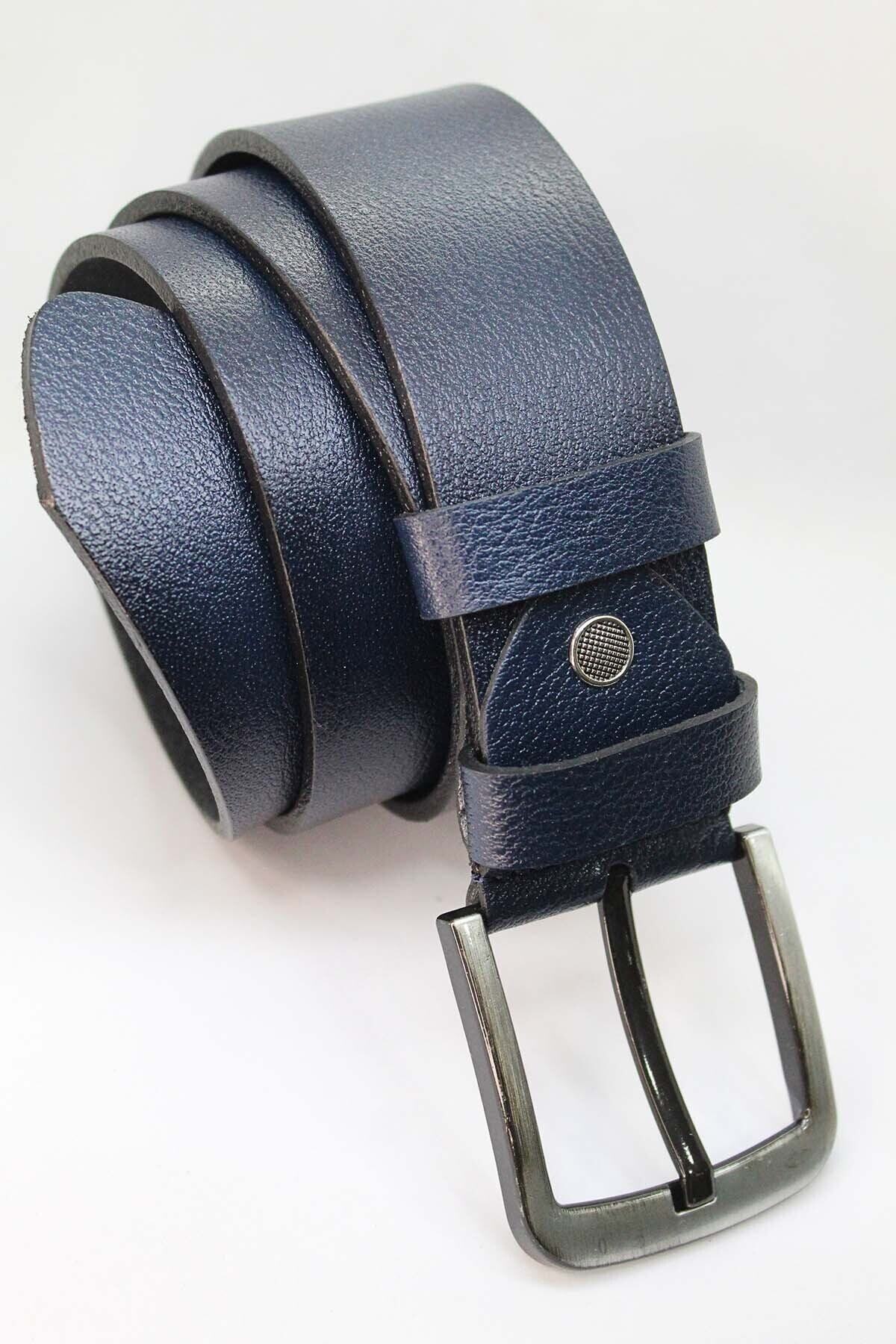 GAYIŞ Deri Kemer Uzun Ömürlü Erkek Kemeri Ayarlanabilir Bedenli Kemer 4.3 Cm Genişlik Düz Kemer