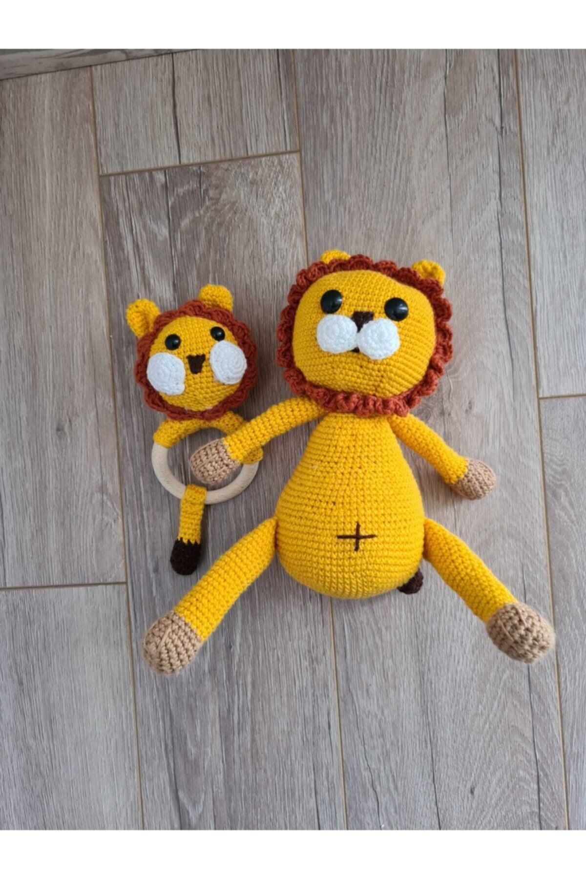 Lalin desing Amigurumi Aslan Bebek Oyuncak Dişlik