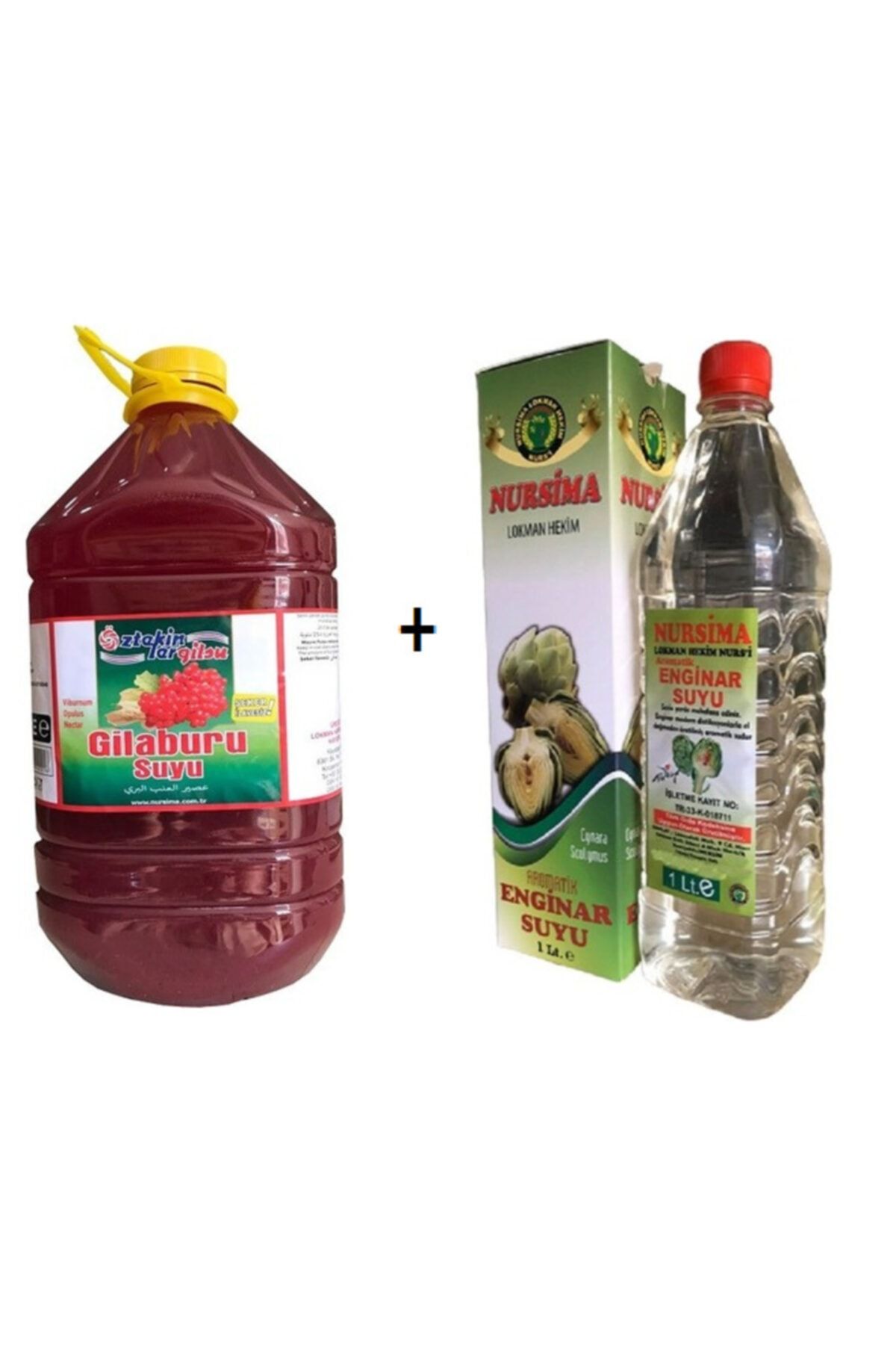 ÖZTEKİNLER GİLSU Gilaburu Suyu 5lt + Nursima Enginar Suyu 1lt 2 Li Avantajlı Set