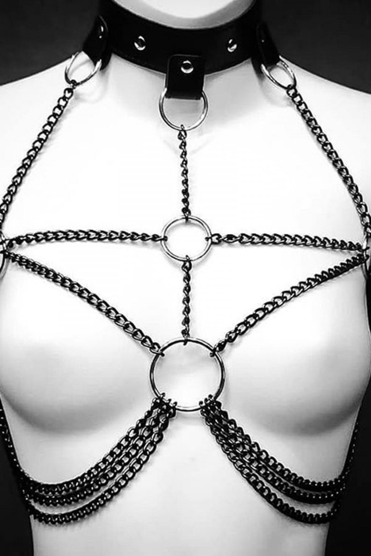 Dreamsshop Zincirli Tasmalı Şık Harness - Apft431