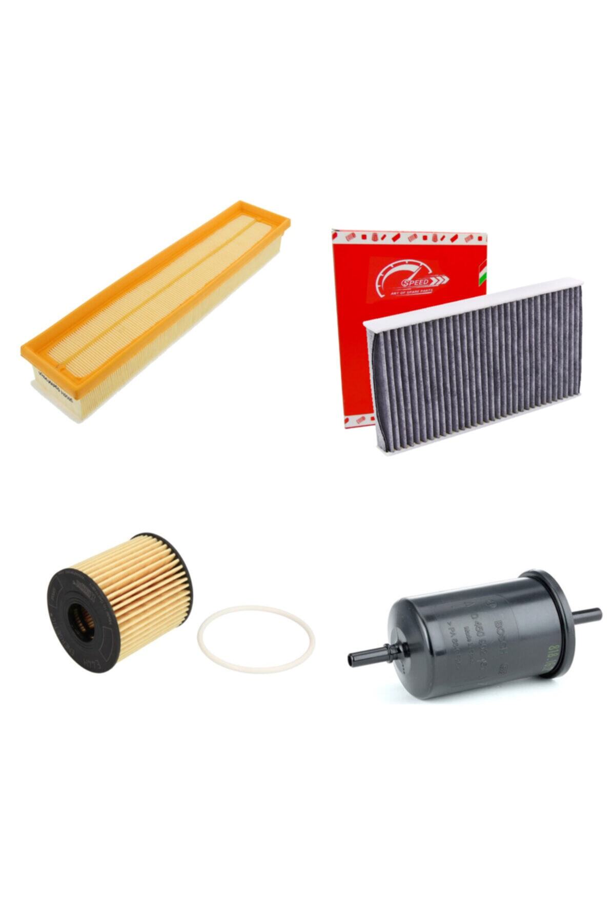 Bosch Filtre Bakım Seti Citroen C4 I 1.6 16v 110 Uyumlu Bg 2004+ Hava + Yağ F.+ Yakıt Filtre + Polen