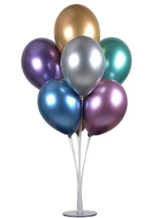 Ayaklı Balon Standı 7'li Şeffaf Çubuk Başlık Image 0