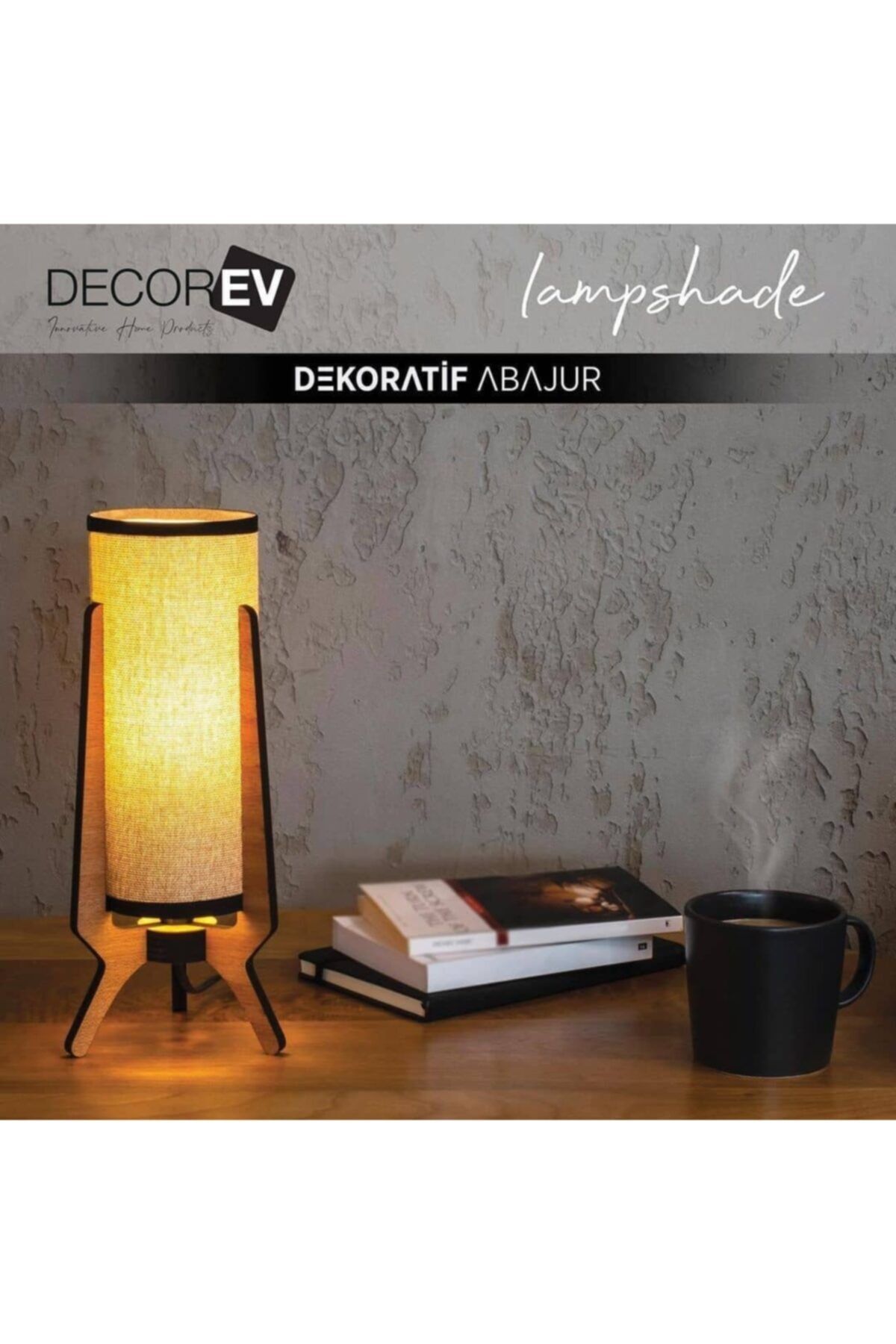 abajur Decorevv Dc-4741 Ahşap Dikey