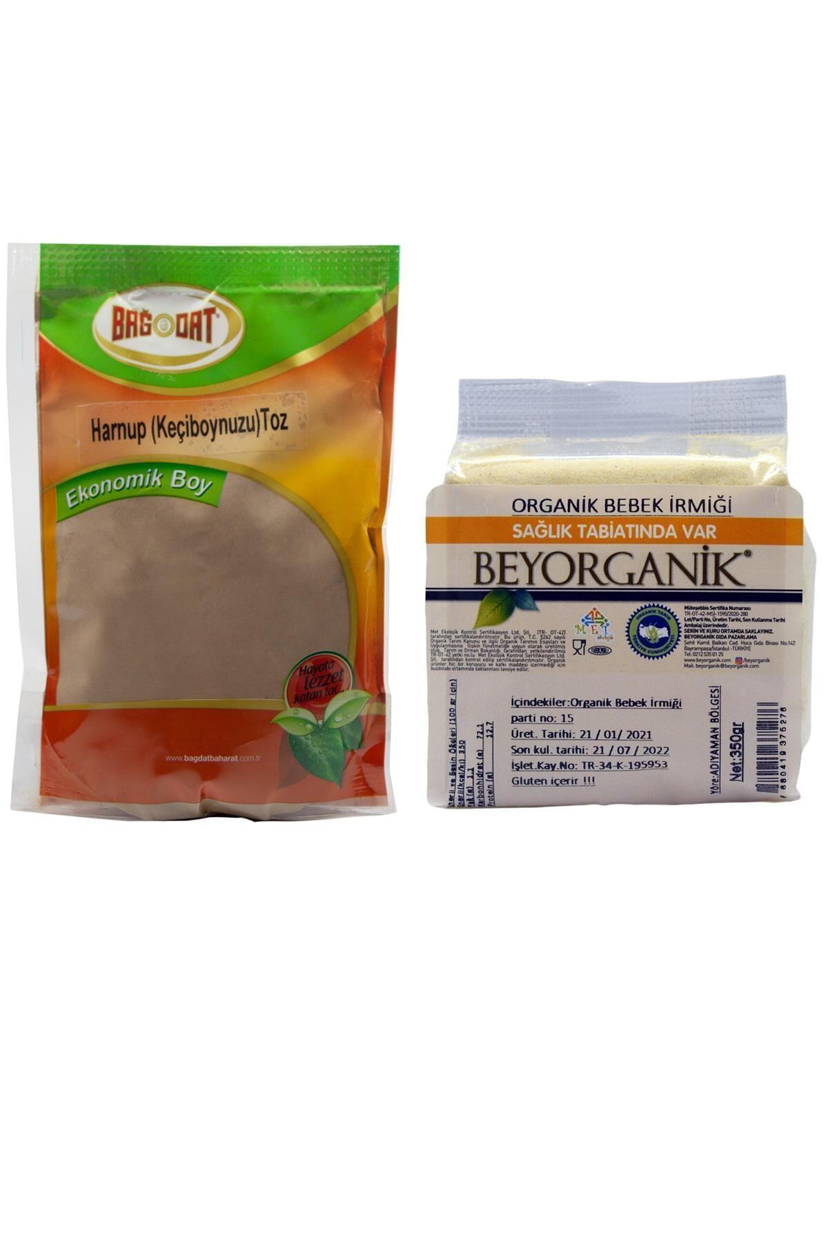 BEYORGANİK Organik Bebek Irmiği 350 gr - Bağdat Baharat Keçiboynuzu Unu 250 Gr.