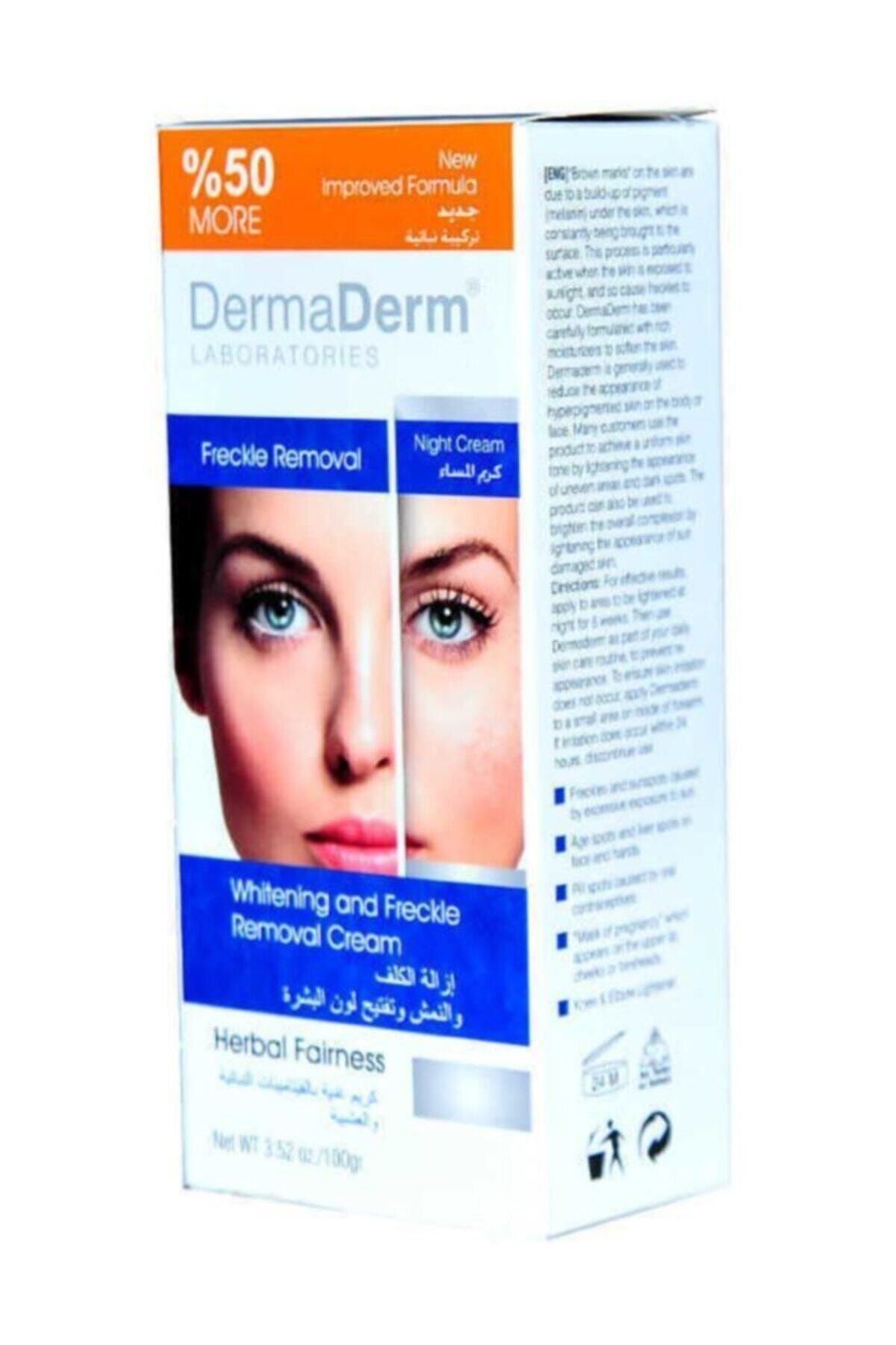 DermaDerm Leke Giderici Cilt Beyazlatıcı Gece Kremi 100 Gr